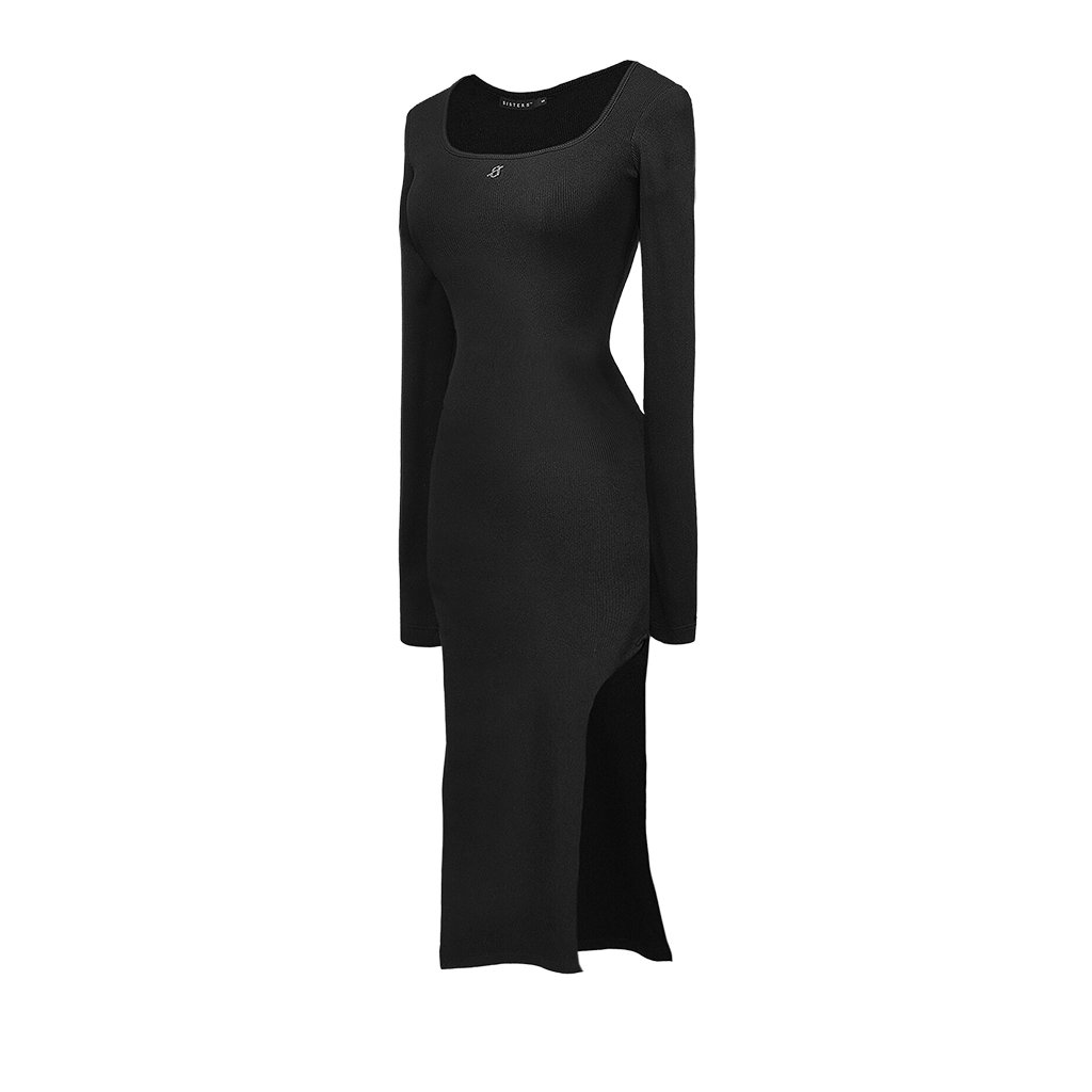 SISTERS Scarlett Sexy Long Sleeve Bodycon Dress with Thigh Slit