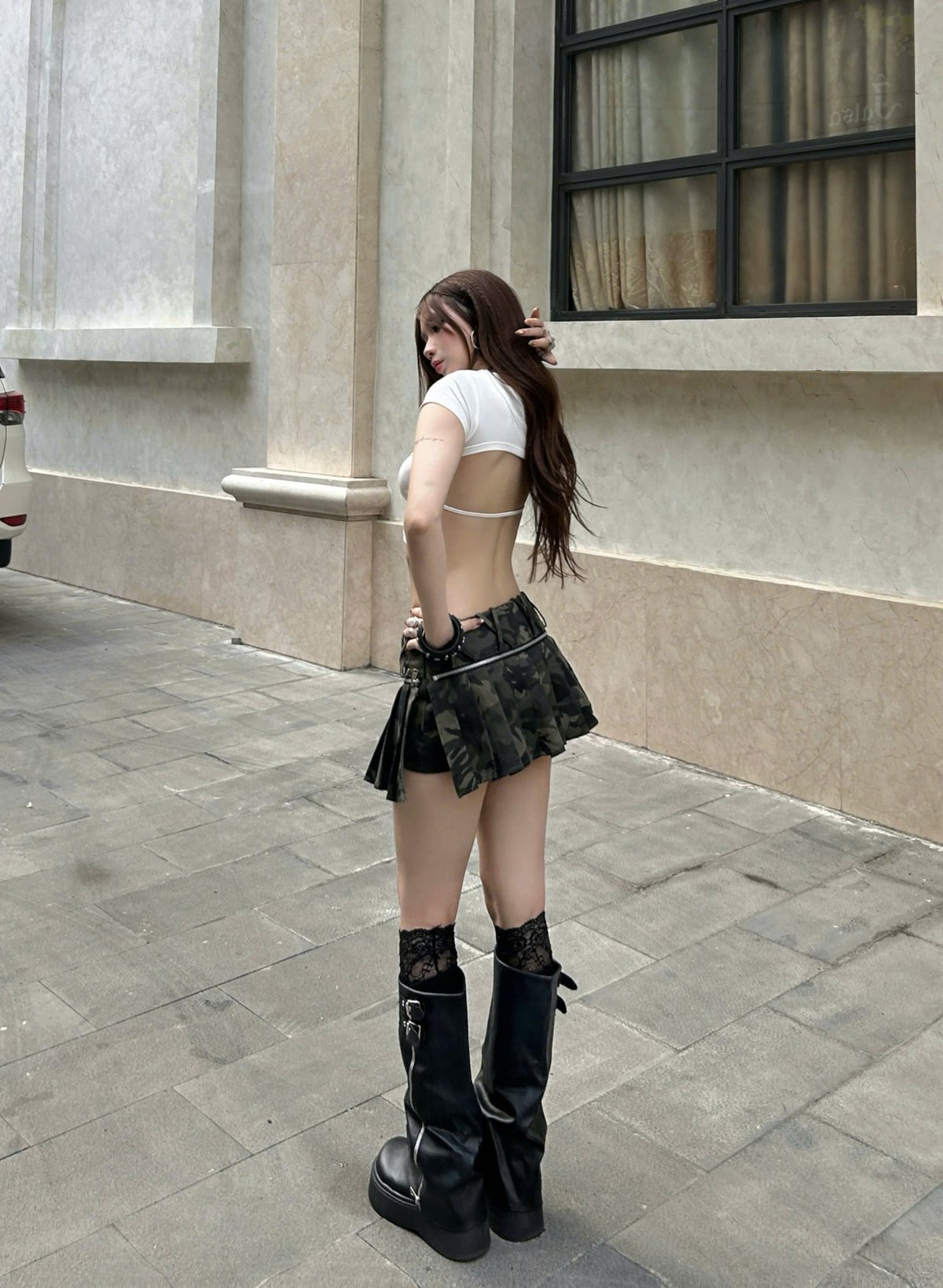 KILLSYSTEM SOLD OUT Backless Bodycon Crop Top
