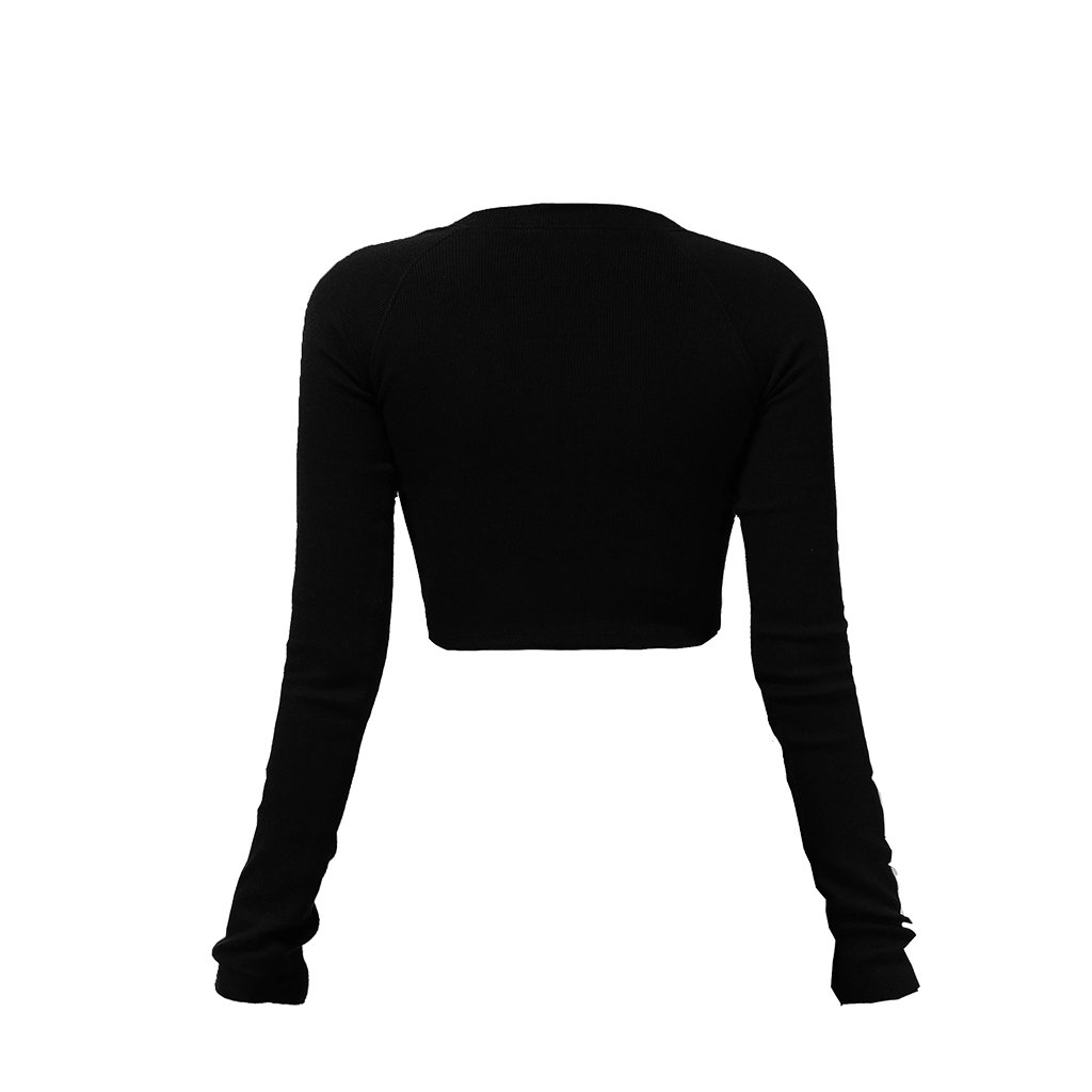 SISTERS Neva Ribbed Long Sleeve Square Neck Crop Top
