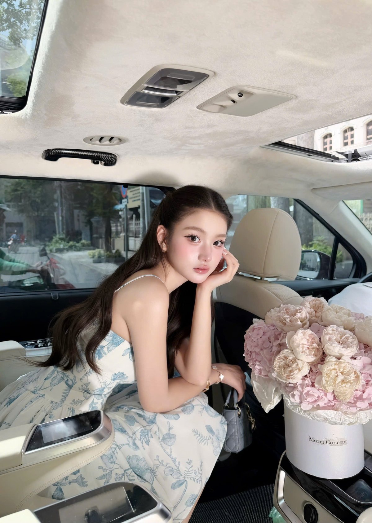 CHOU CHOU Floral A-Line Mini Dress