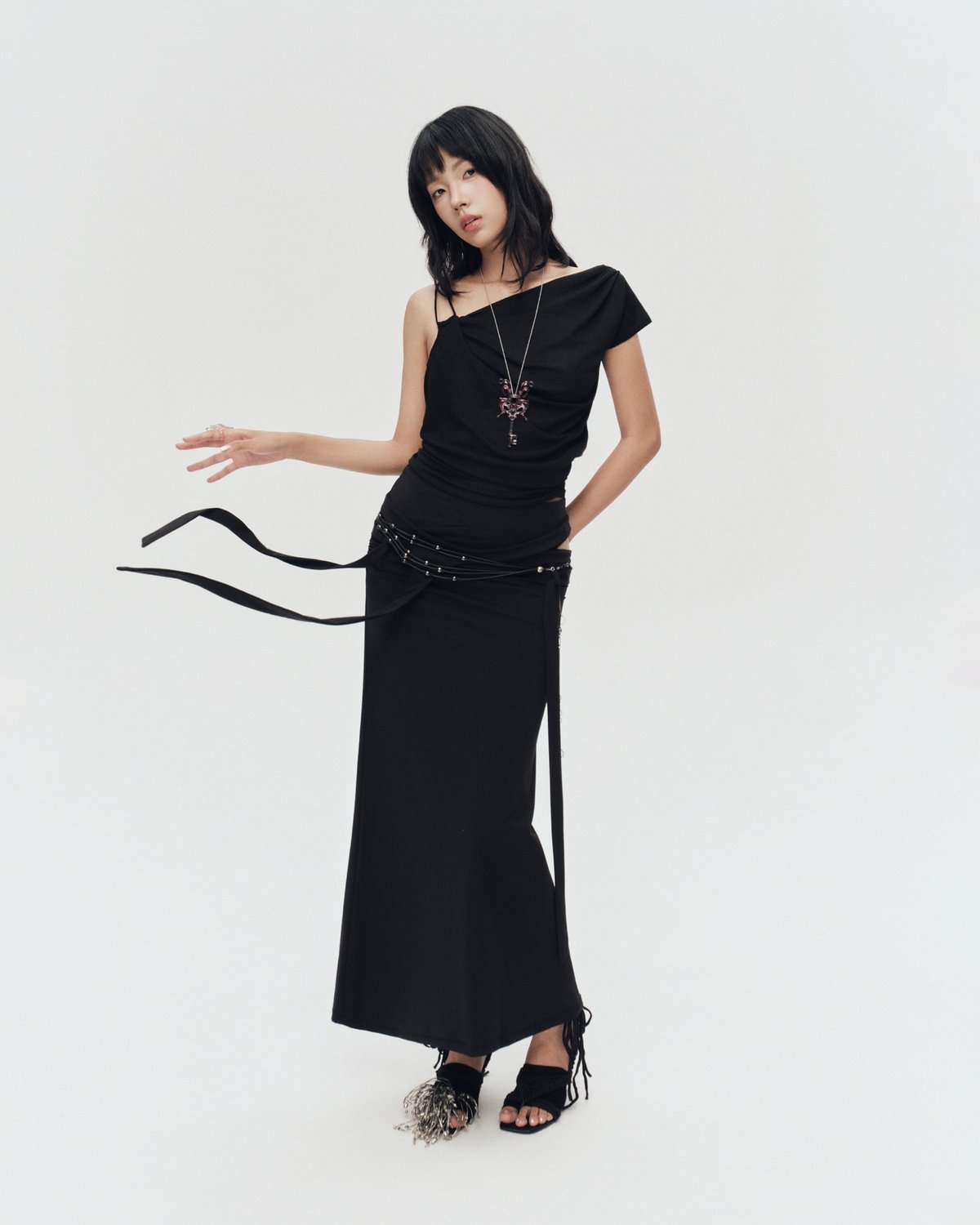 Bunnyhill SAMIR Ruched Backless Top - Black