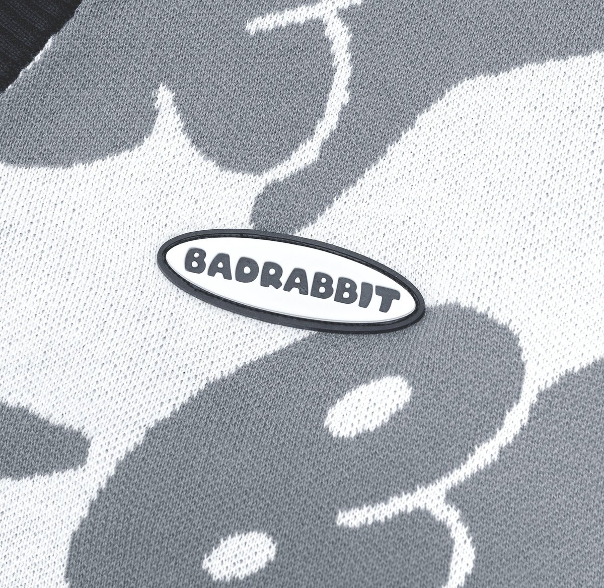 BAD RABBIT Cartoon Embroidered Cardigan - Black
