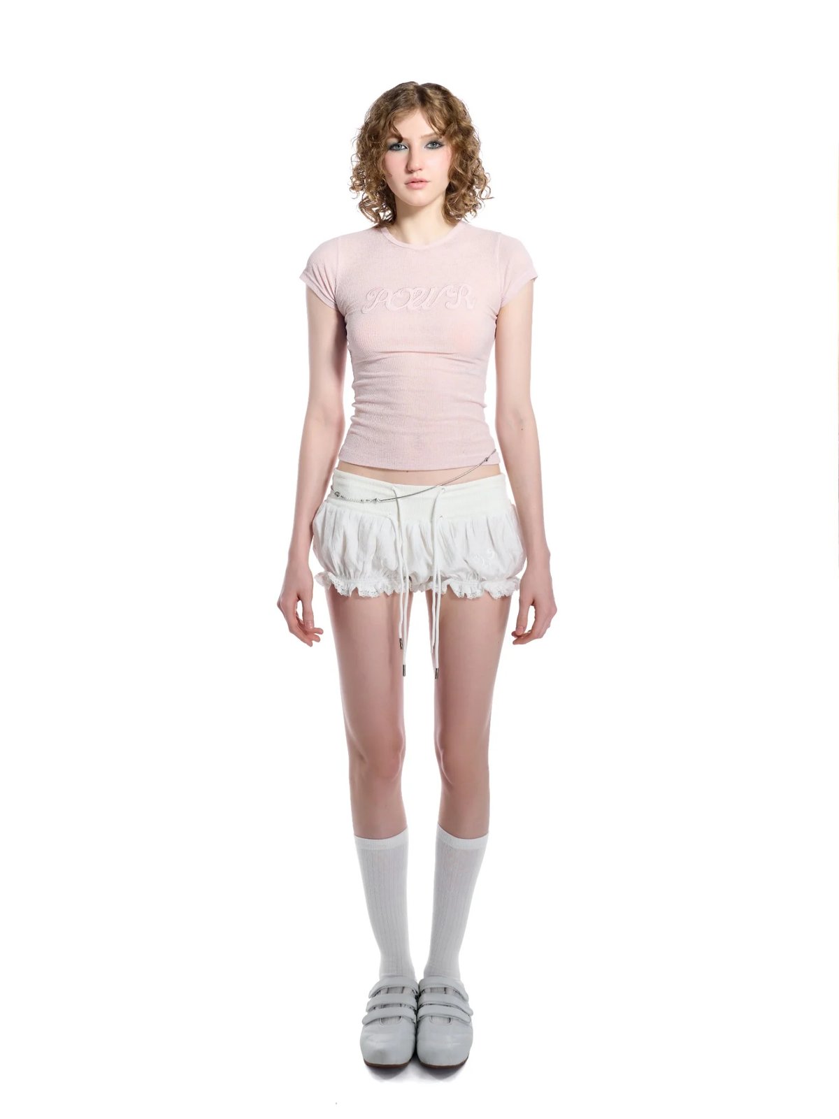 HADES Plaid Dream Pumpkin Shorts - White