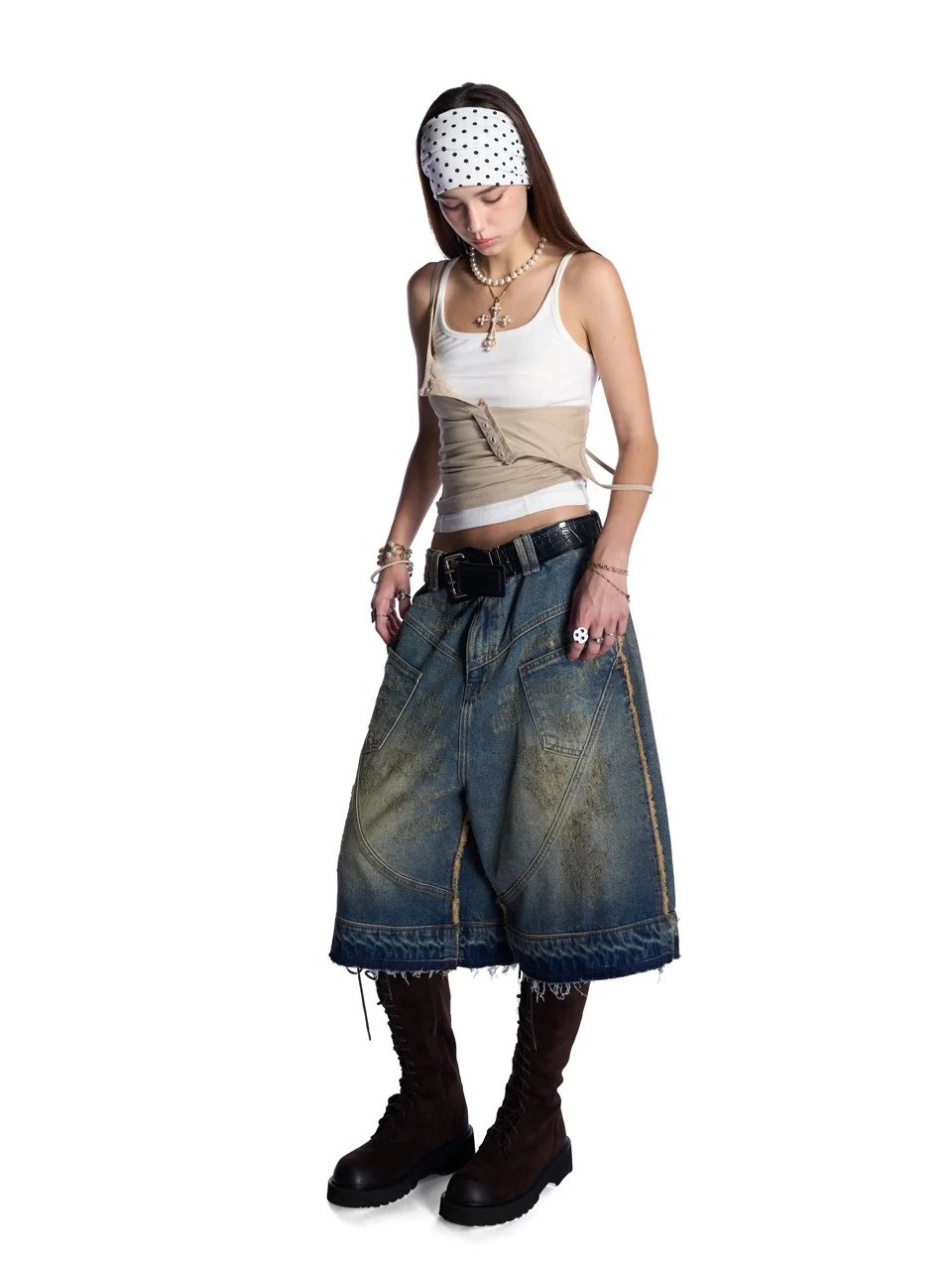 HADES Groovy Wash Denim Shorts