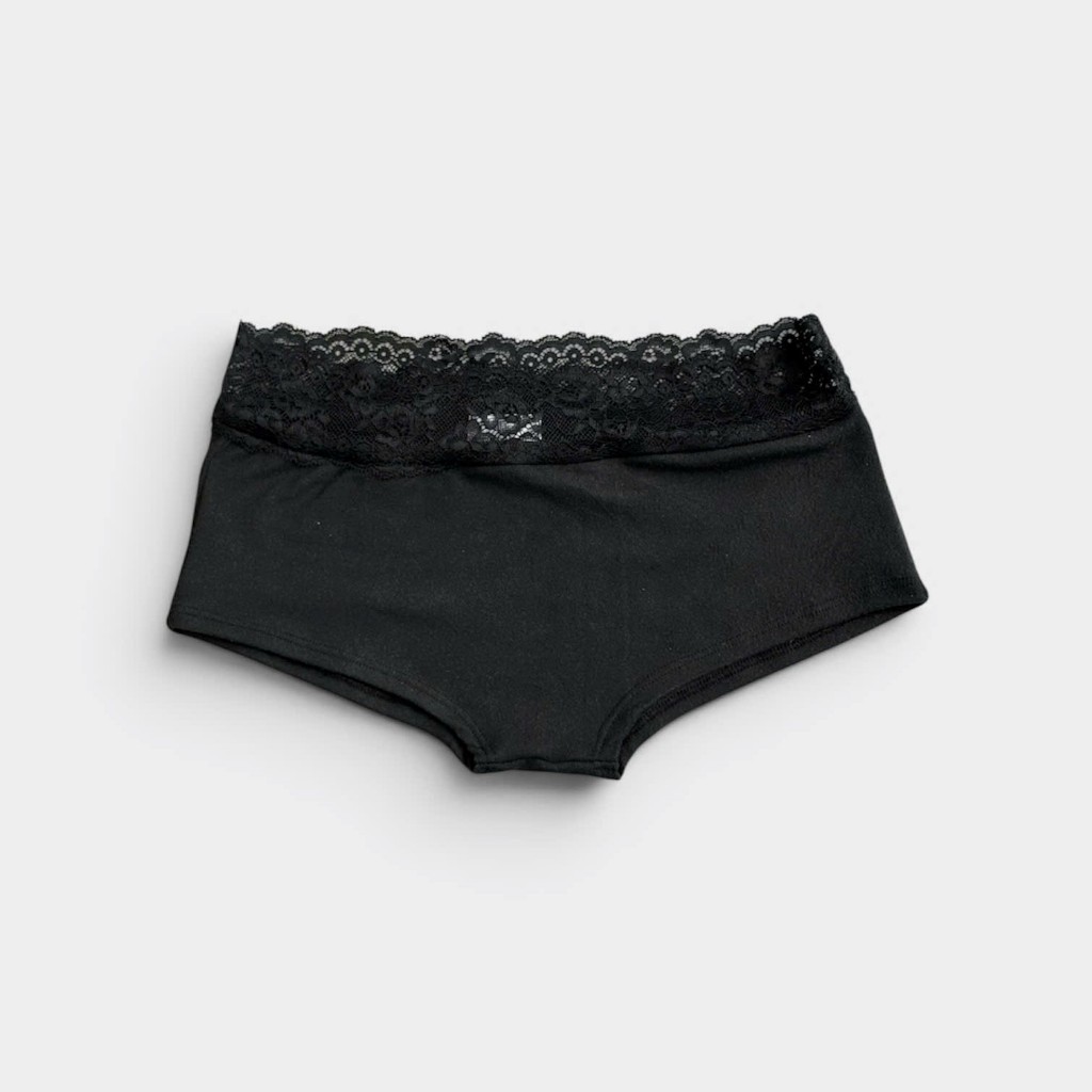 TWENTI Ribbed Lace Trim Safety Shorts