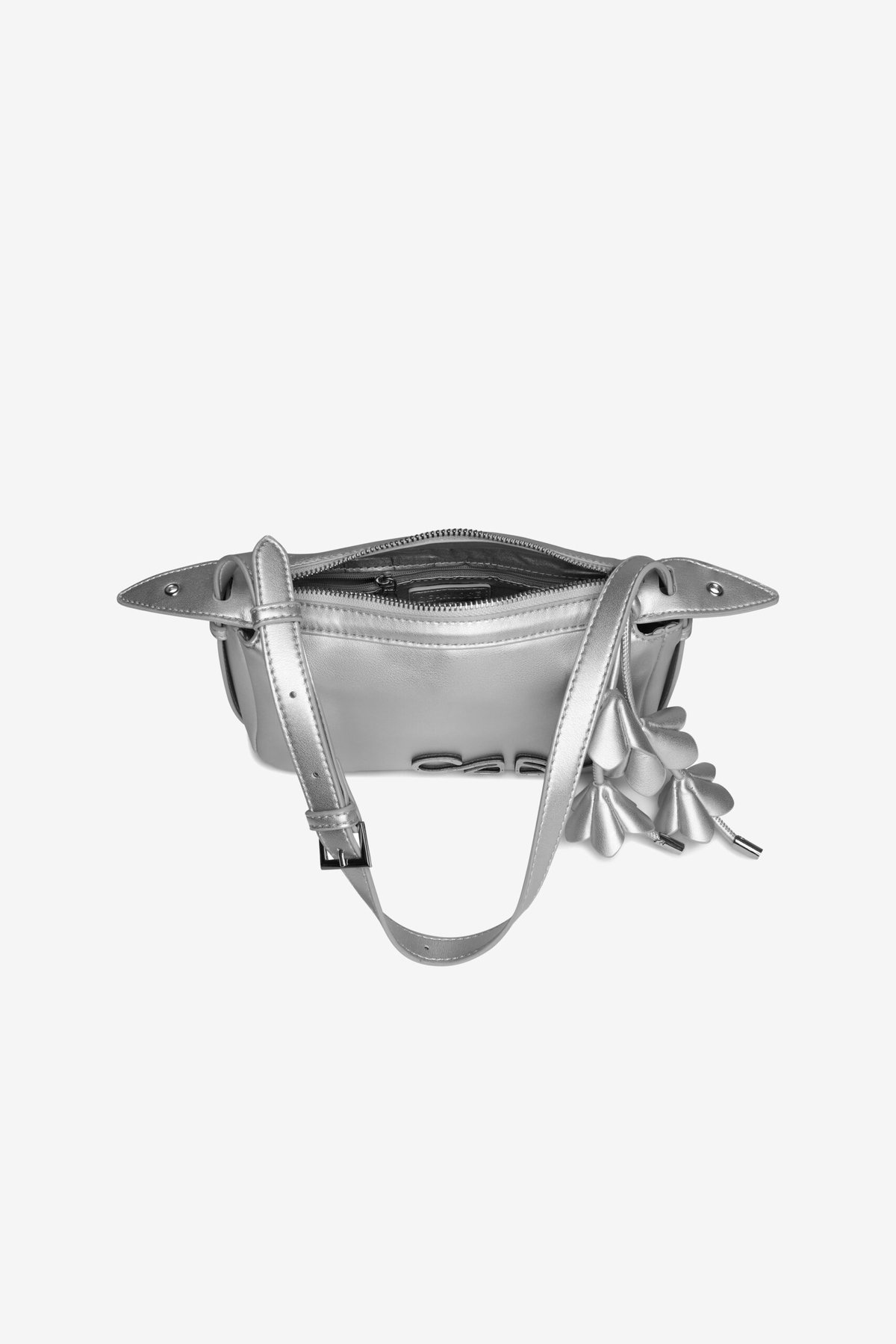 DEAR JOSÉ SPRING TUNE Slouchy Hobo Bag in Silver