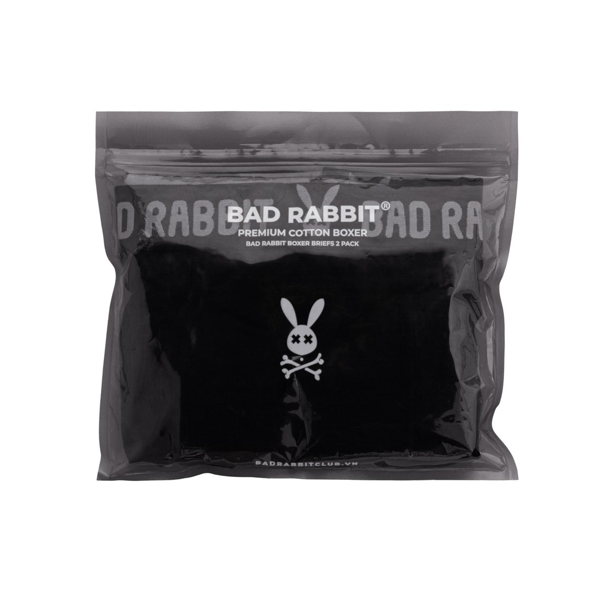 BAD RABBIT RABBIT BOXER 男士平角內褲 - 黑色