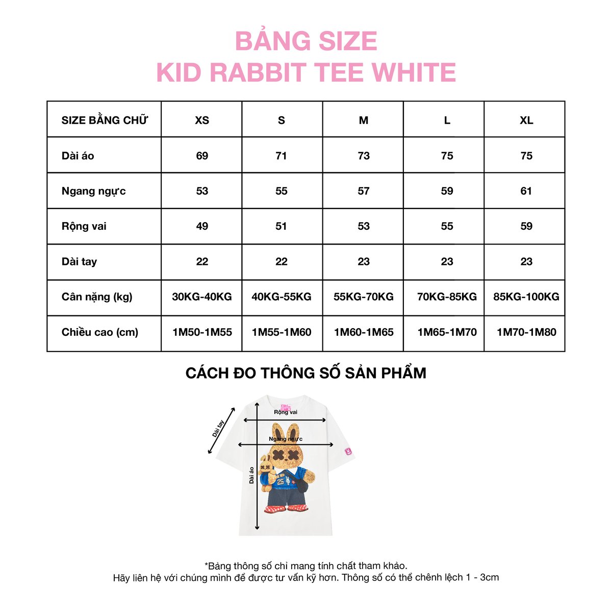 BAD RABBIT Kid Rabbit 常規版 T-Shirt 圖案恤衫