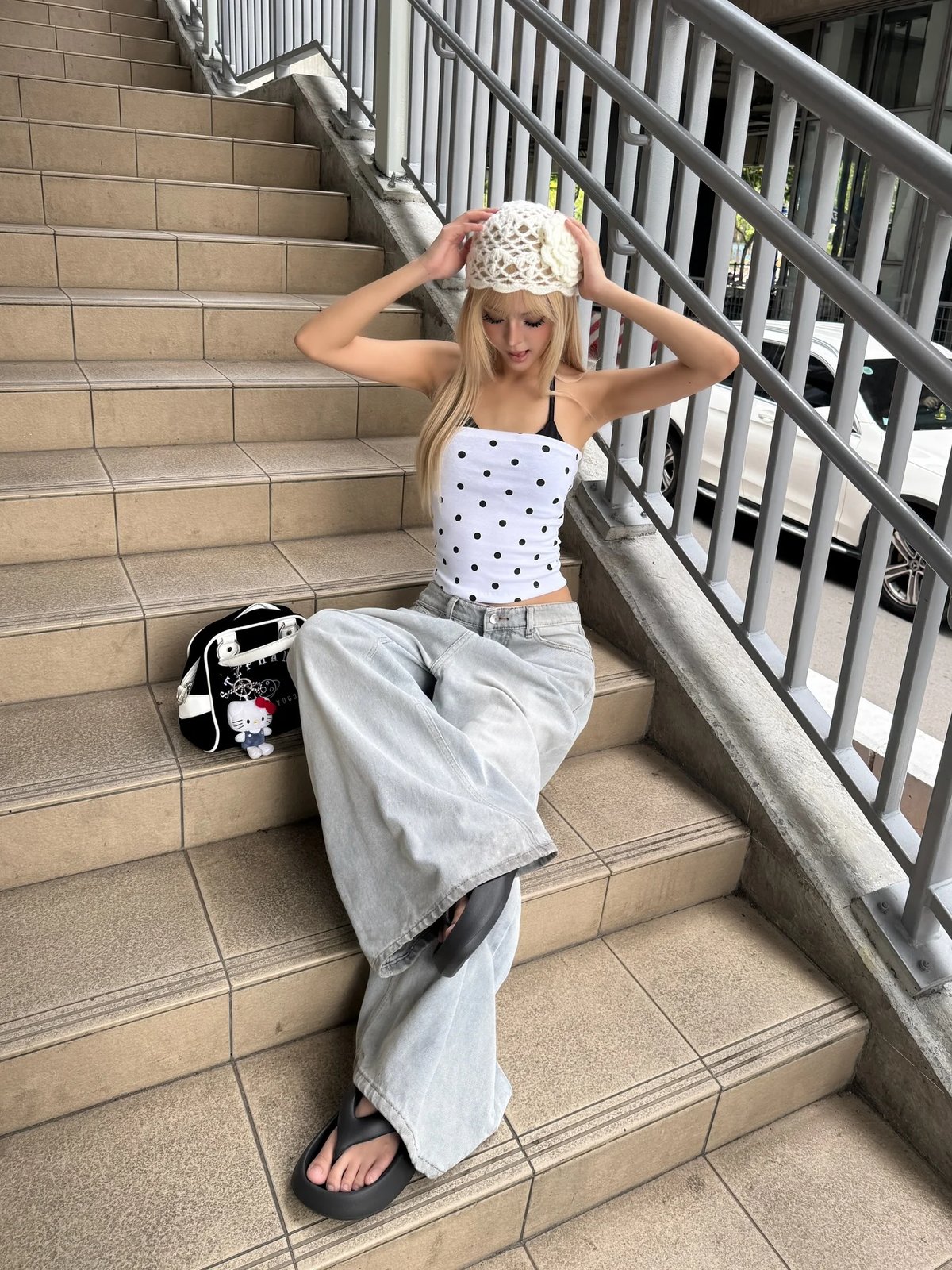 KILL SYSTEM Mountain Washed Wide Leg Jeans for Women