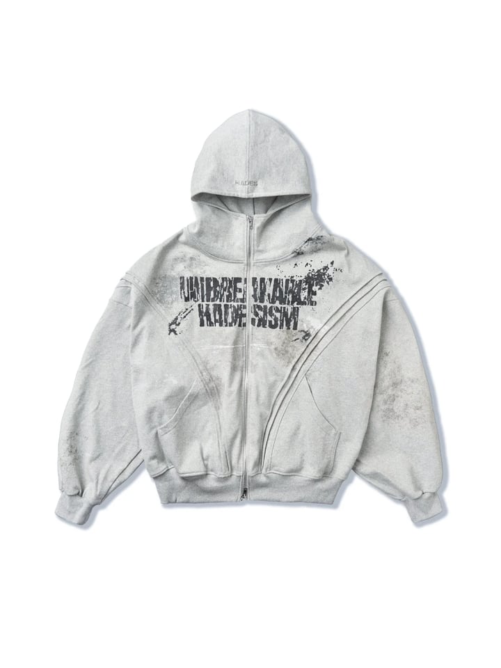 HADES Rock Solid Zip Hoodie - Grey