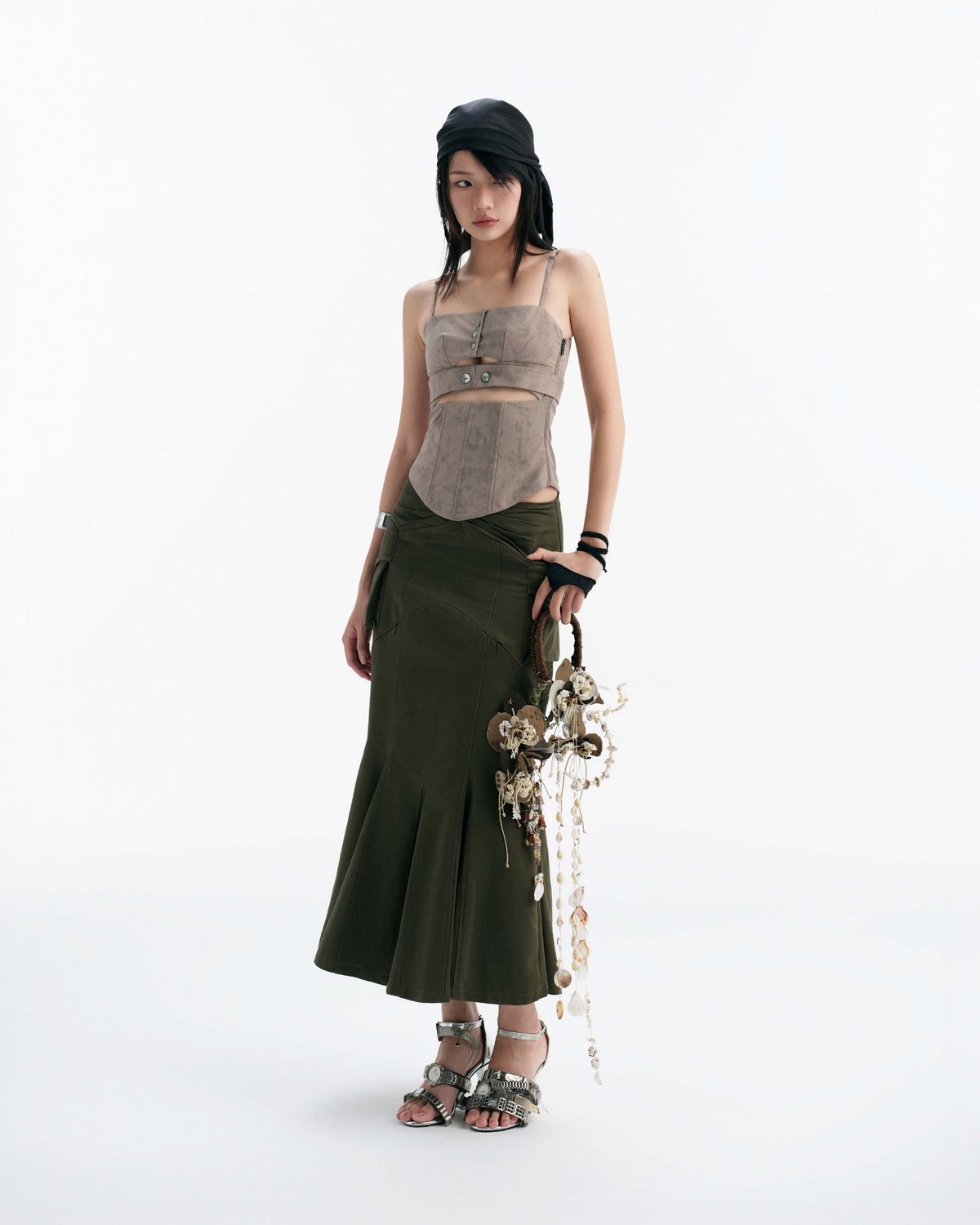 Bunnyhill MIRAMON Flared Skirt - Moss Green