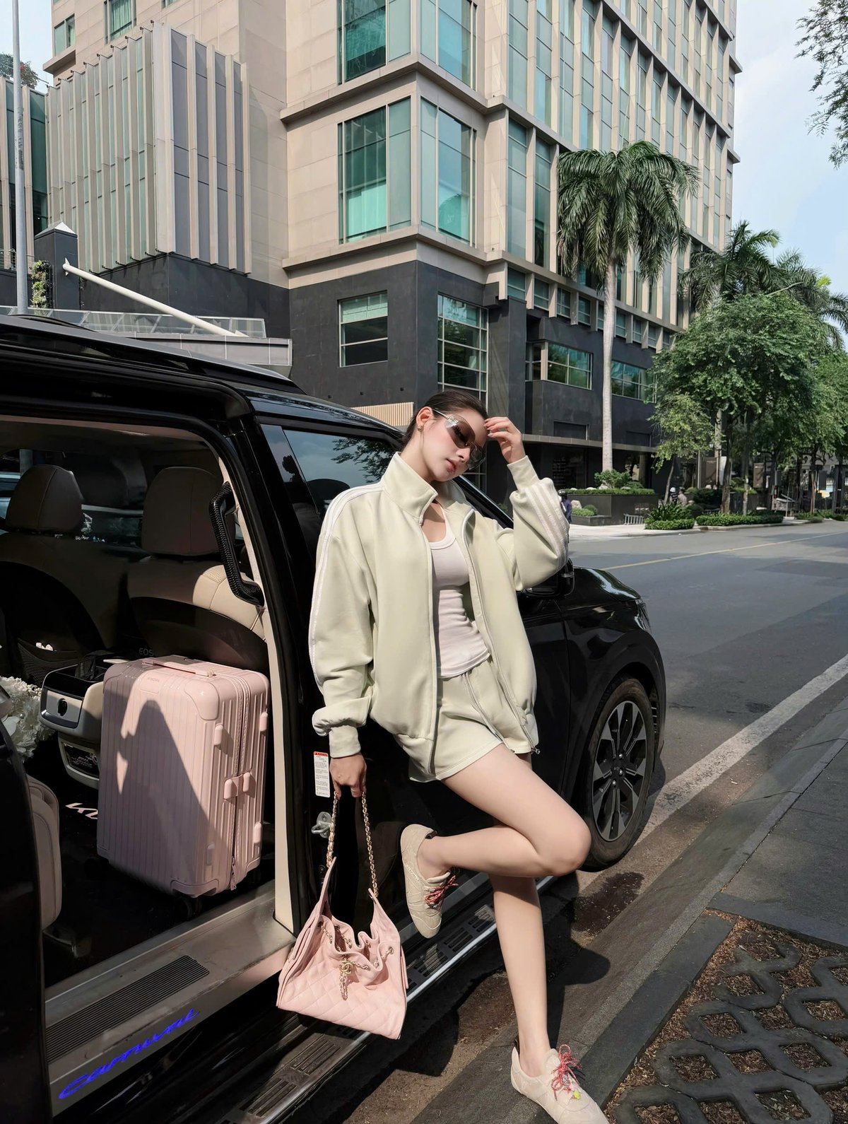 CHOU CHOU Sweatshirt and Shorts Set