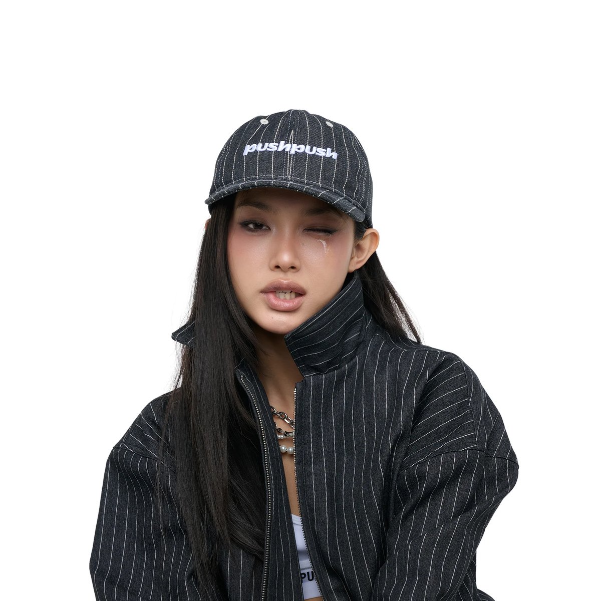 PUSH PUSH 條紋棒球帽