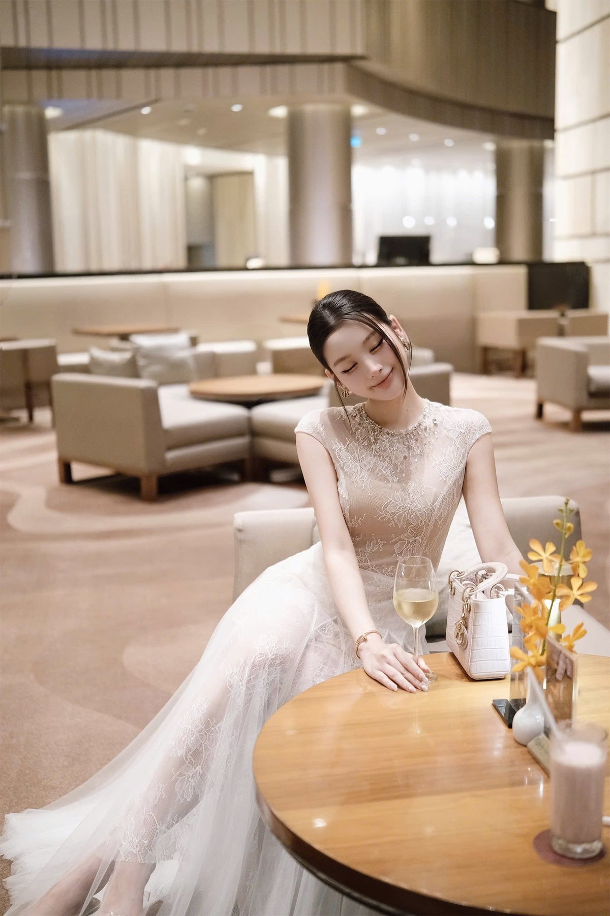 CHOU CHOU 翻領長款禮服長裙