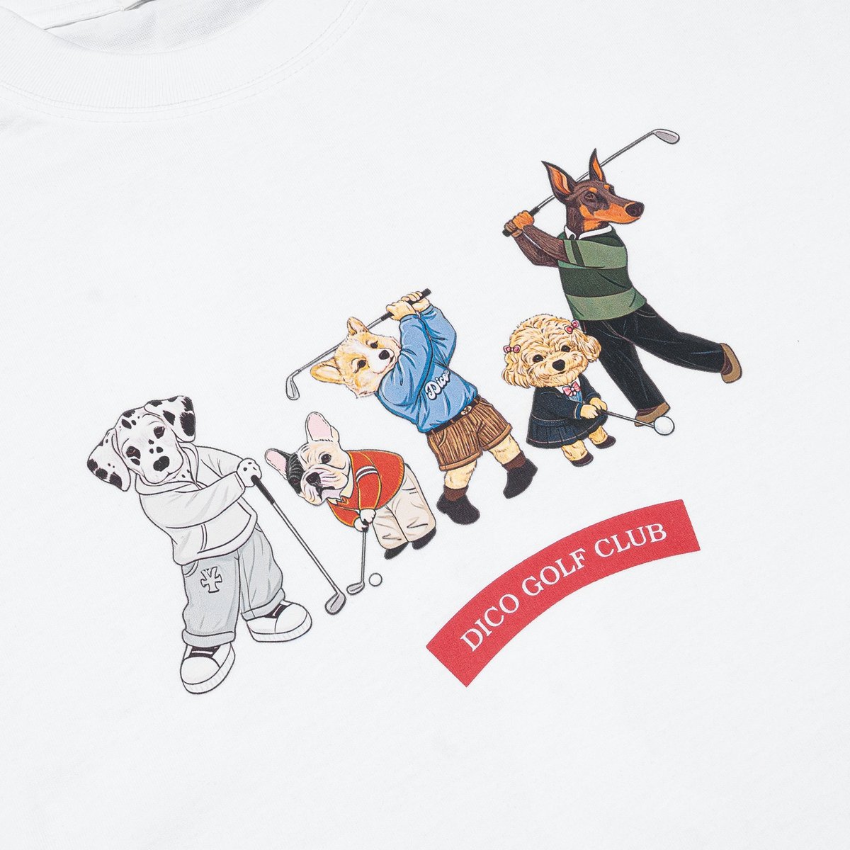 DIRTYCOINS Dico Puppies Golf Club Graphic T-shirt