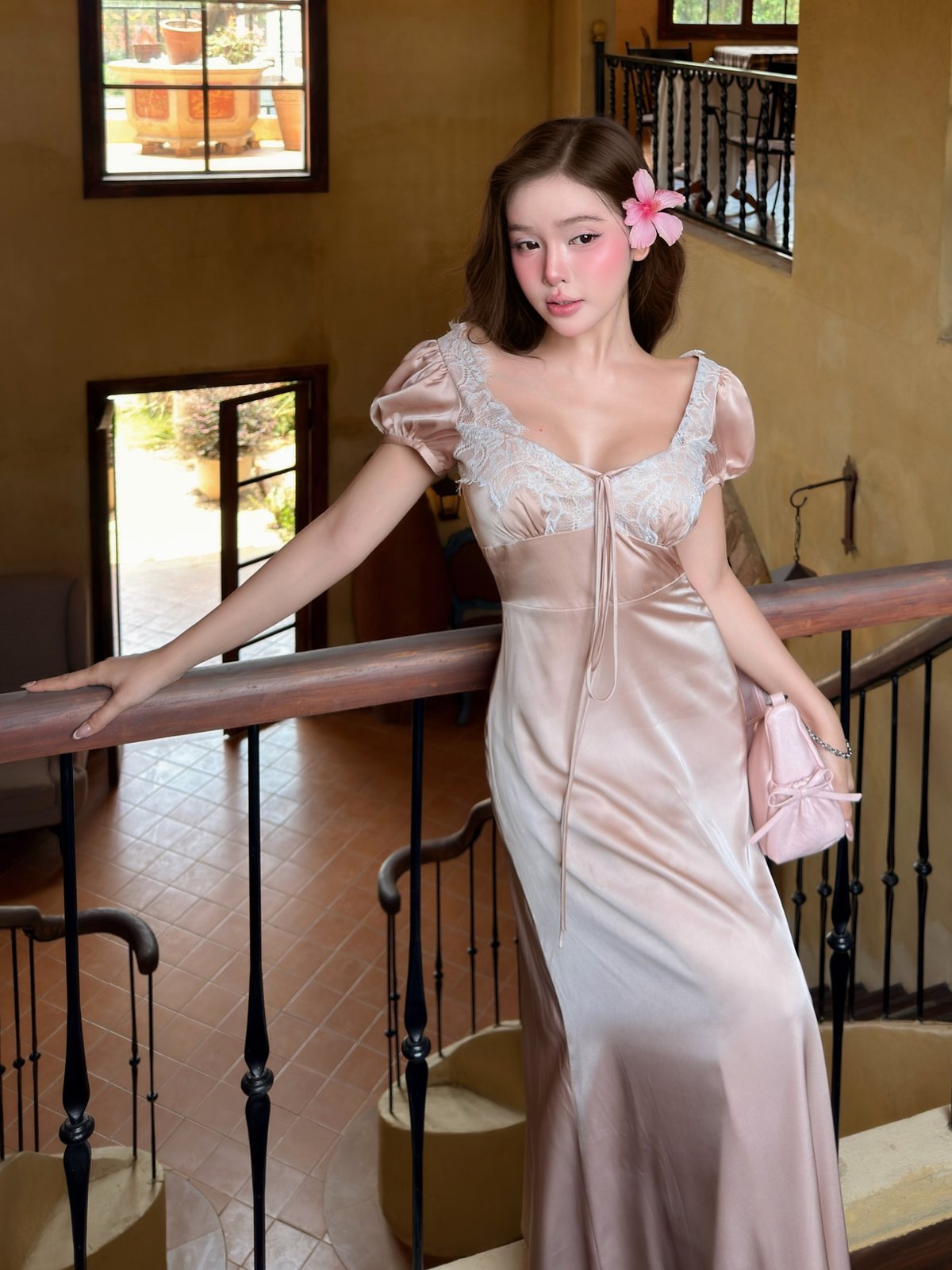 DARLING.ISM Mariam Satin Lace Dress