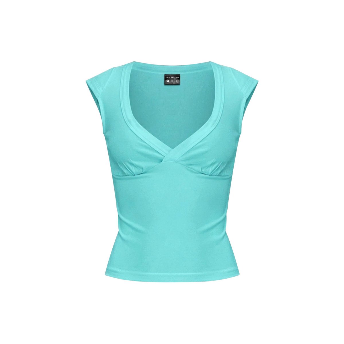 KILL SYSTEM KATSBI V-Neck Slim Fit Short Sleeve Top