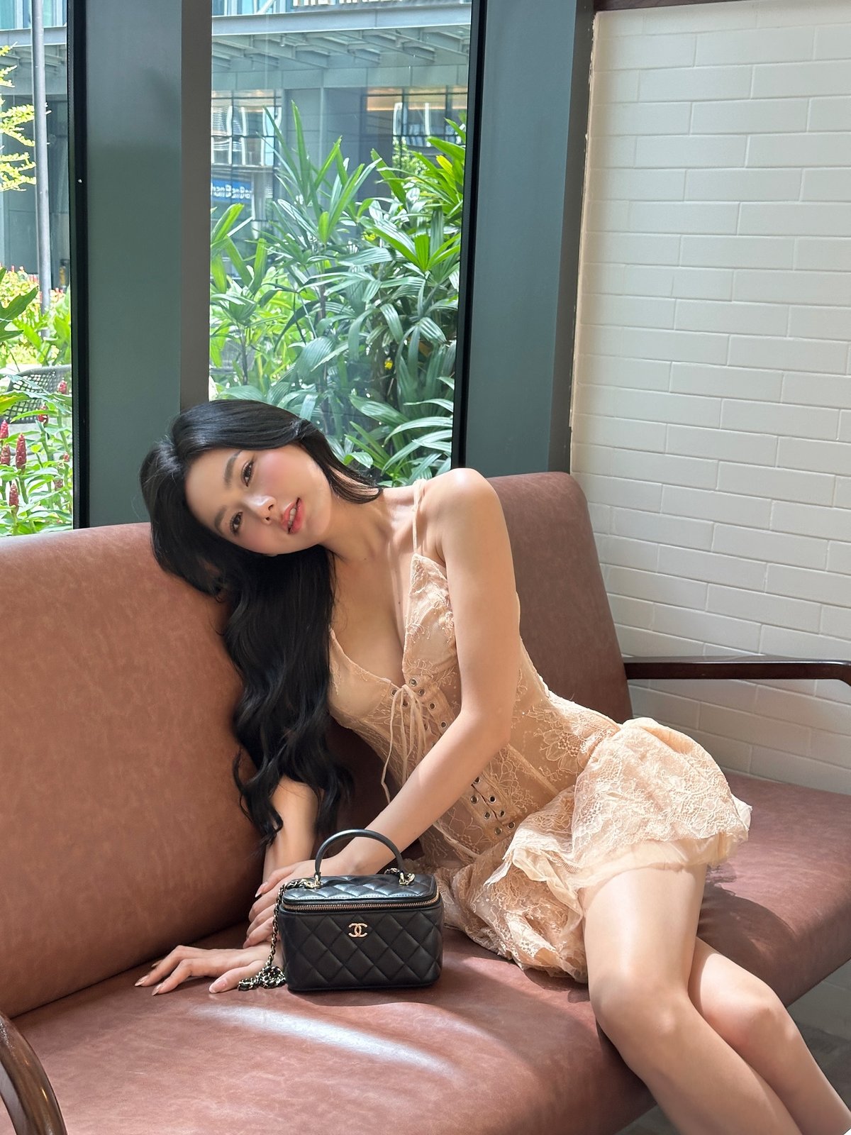 Maikaa Studio Aria Lace Ruffle Mini Dress