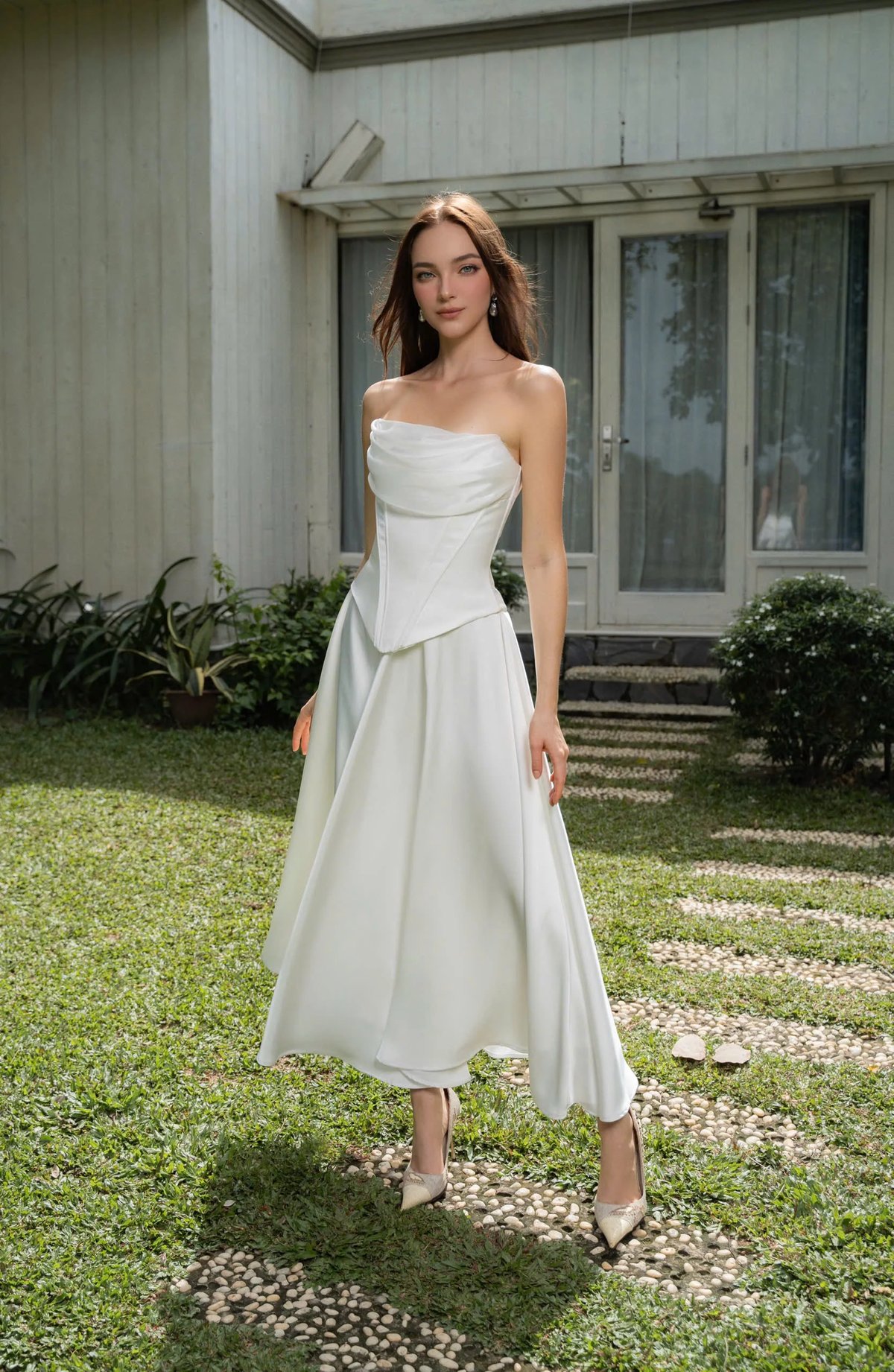 KISSERINE HANNA Flared Silk Skirt