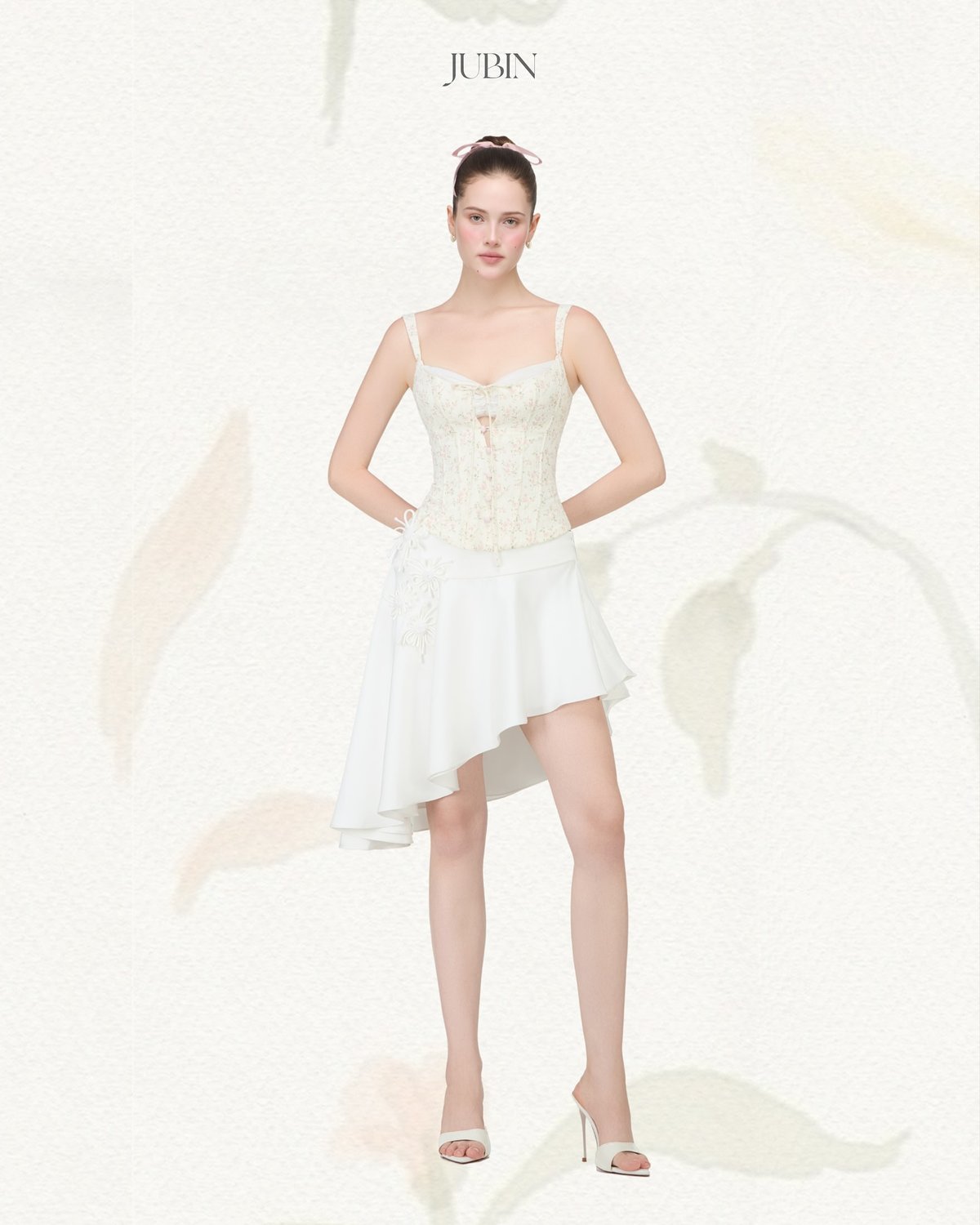 JUBIN JULIET Corset Floral Lace Corset Top