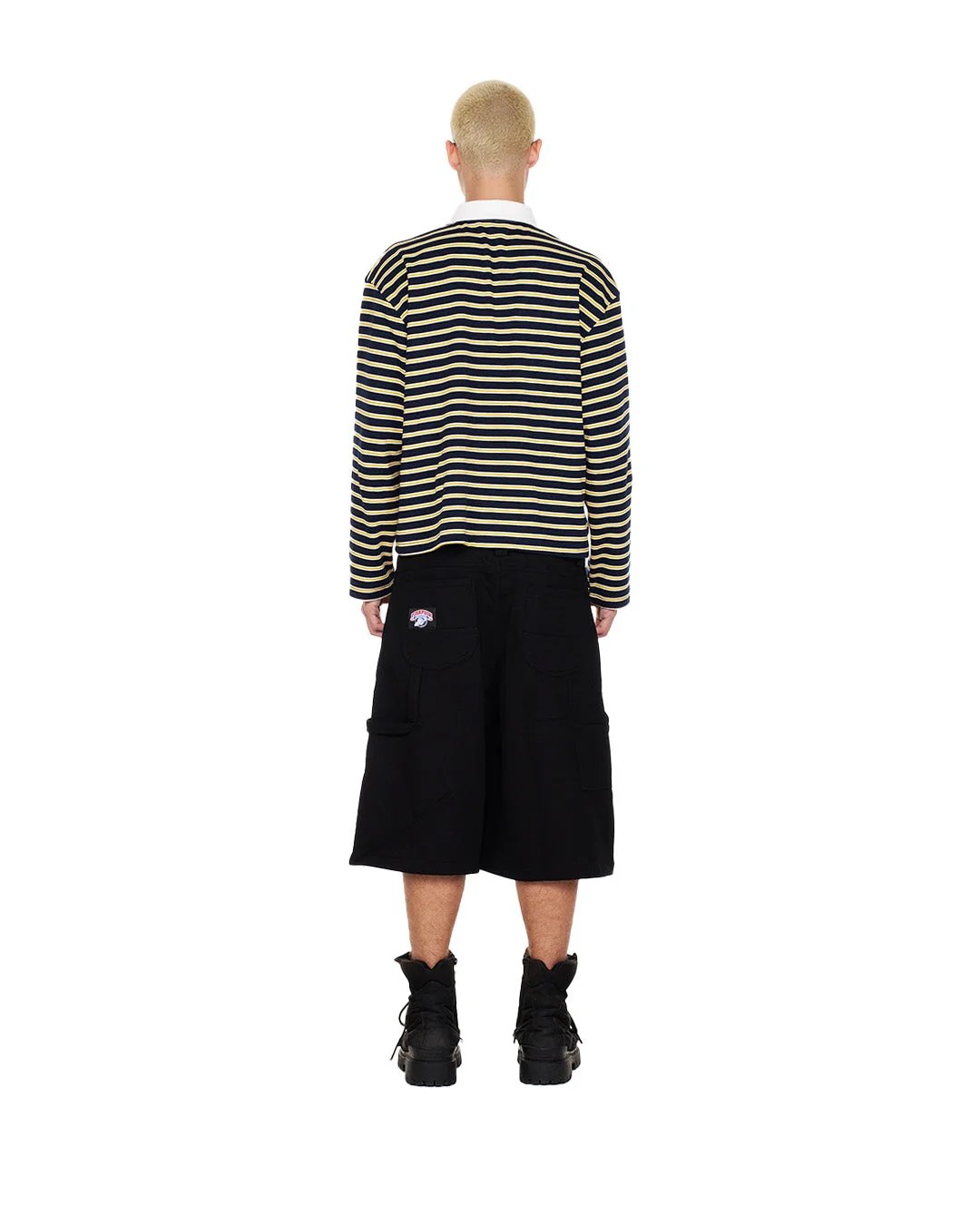 PUSH PUSH Rugby Striped Long Sleeve Polo Shirt