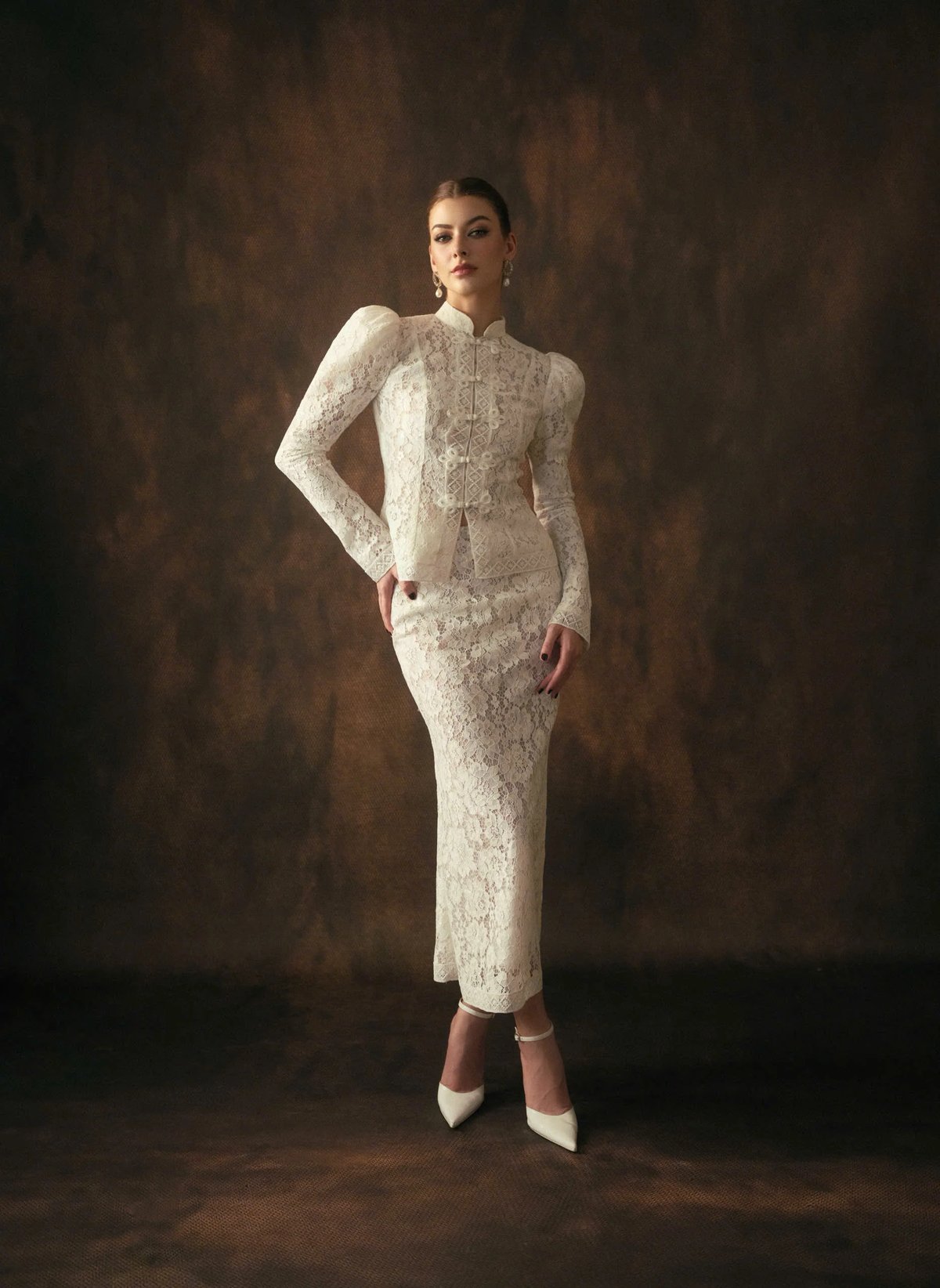 KISSERINE MAGAUX Long Skirt White