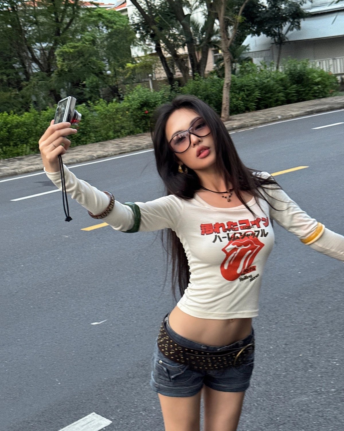DIRTYCOINS Baby Tee LS DCxRS JP Inspired Long Sleeve Crop Top