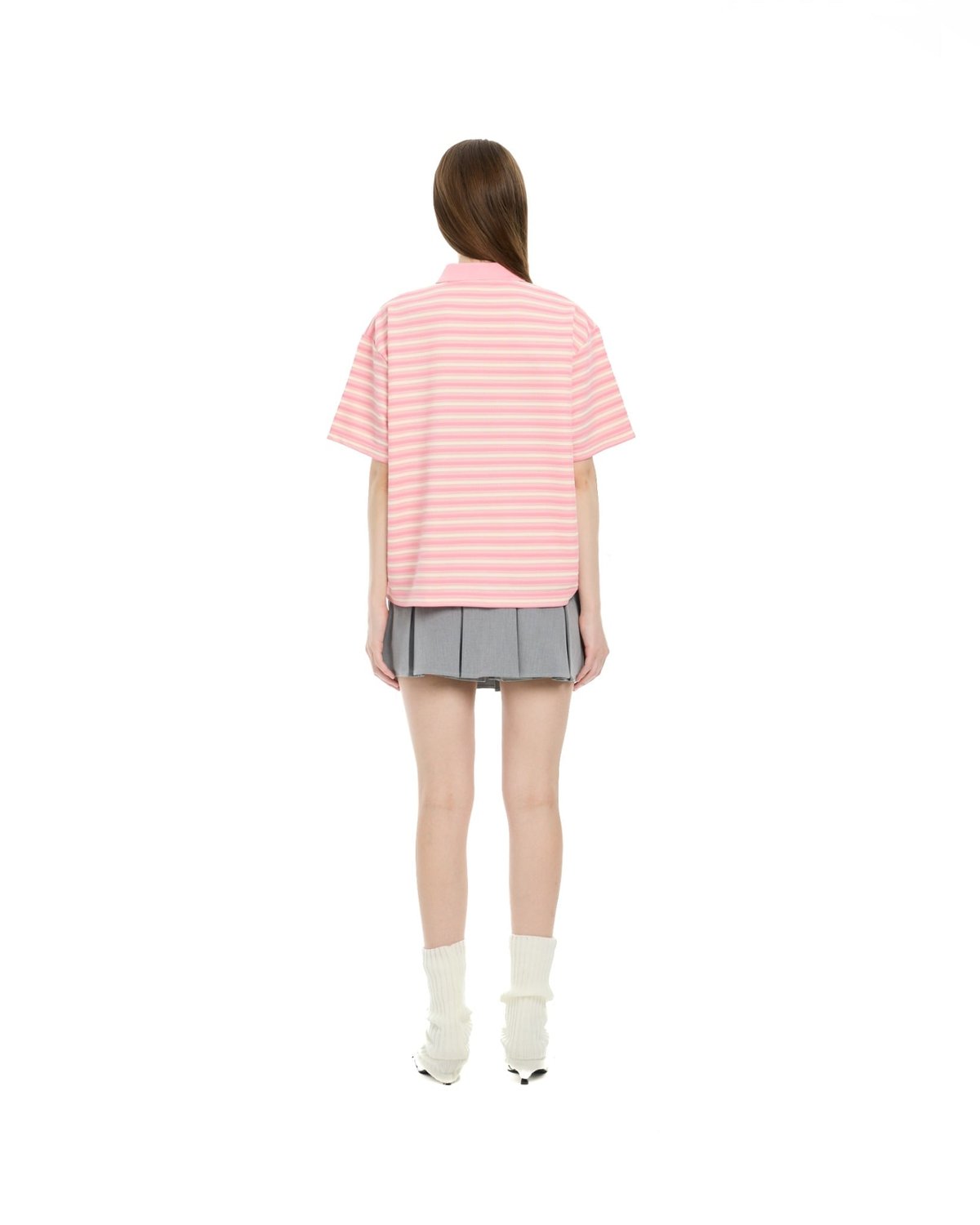 BAD RABBIT Sweetie Rabbit 條紋翻領 Polo 上衣