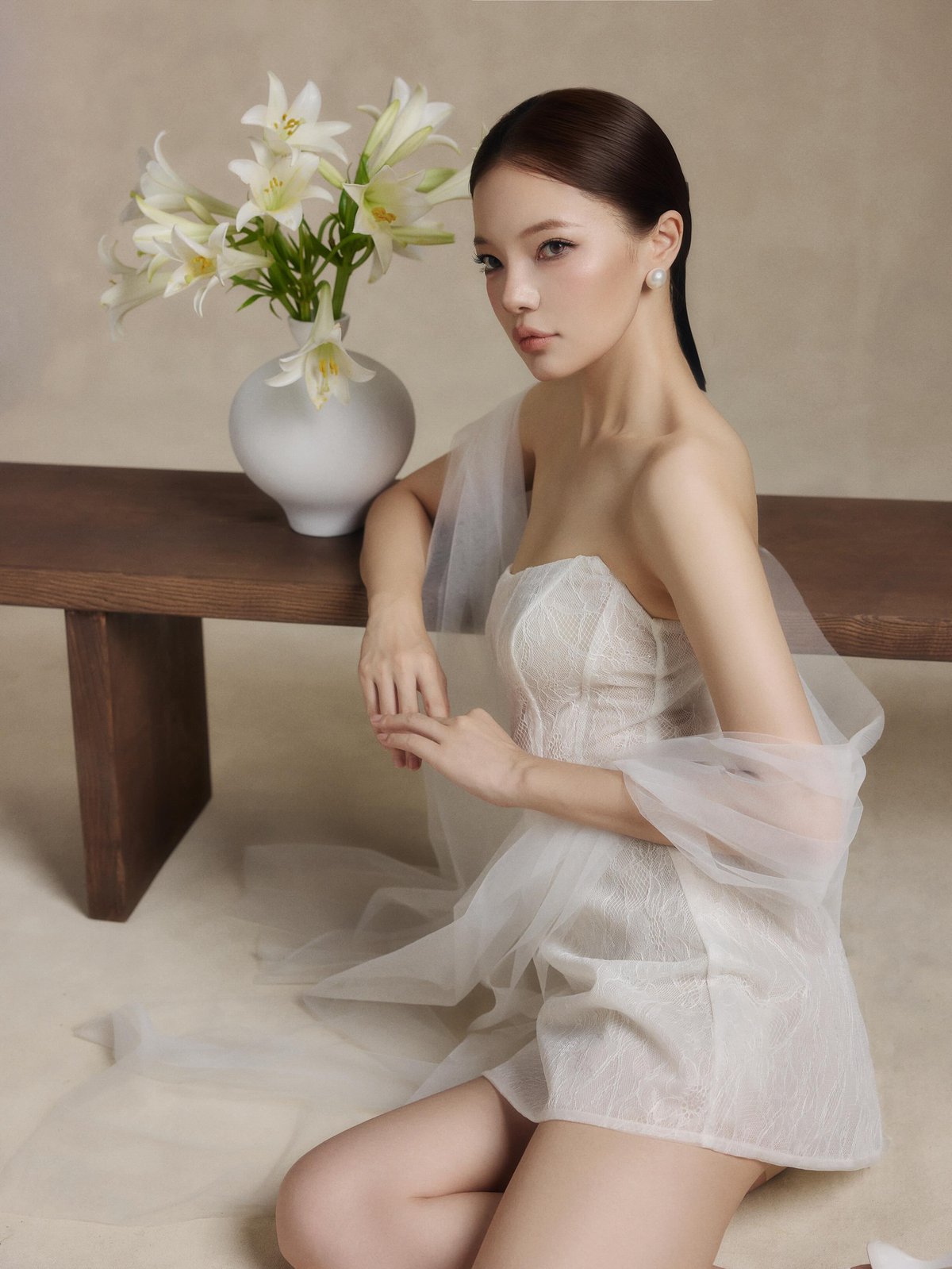 REDBEAN Valentina Embroidered Mini Dress