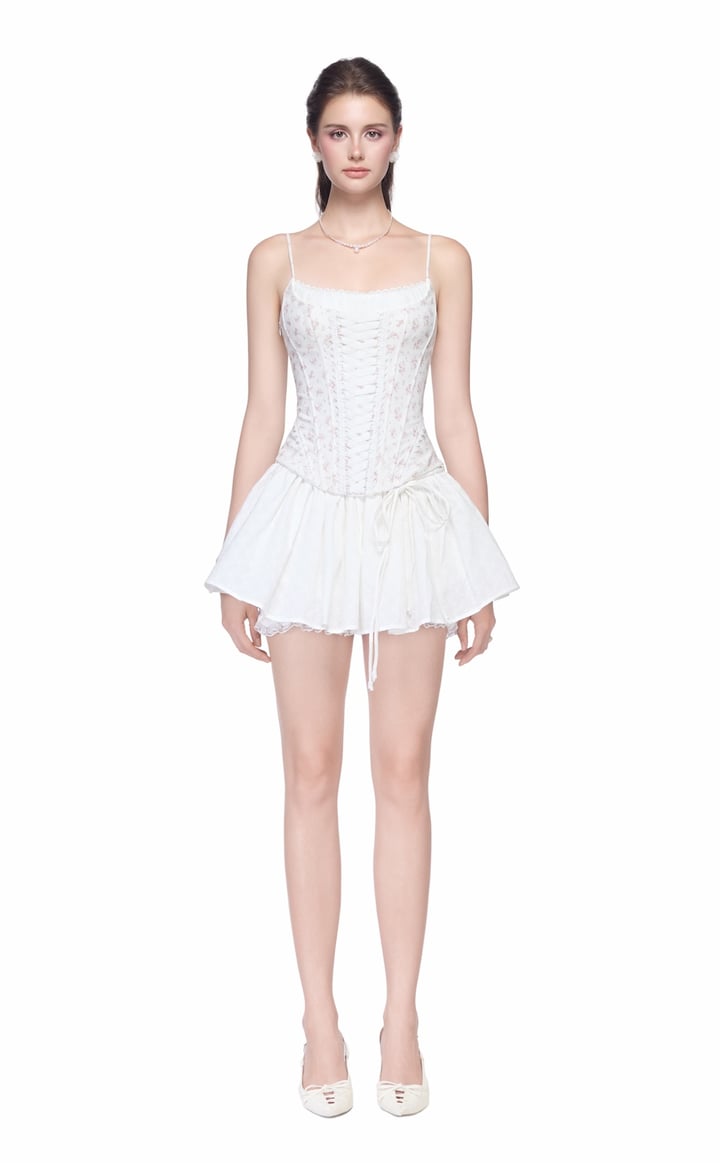 DAPHNE Corset Lace Dress - JUBIN