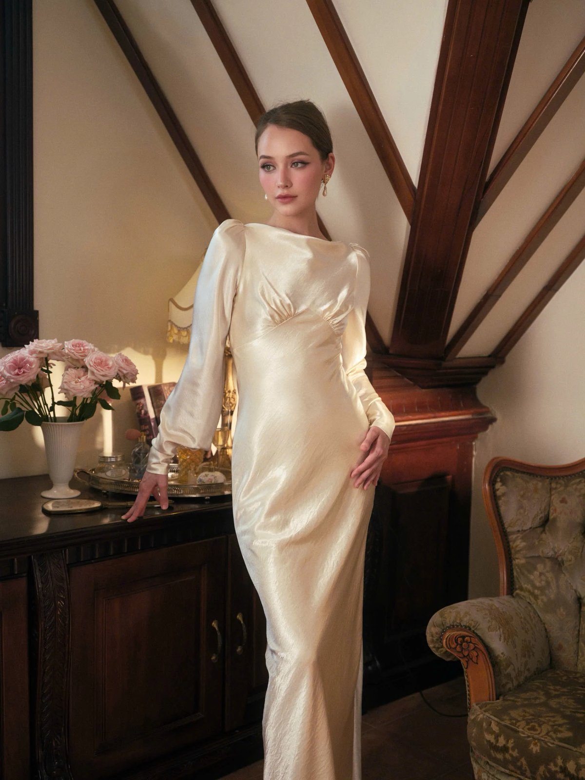 KISSERINE VIOLETTE Dress - Ivory White