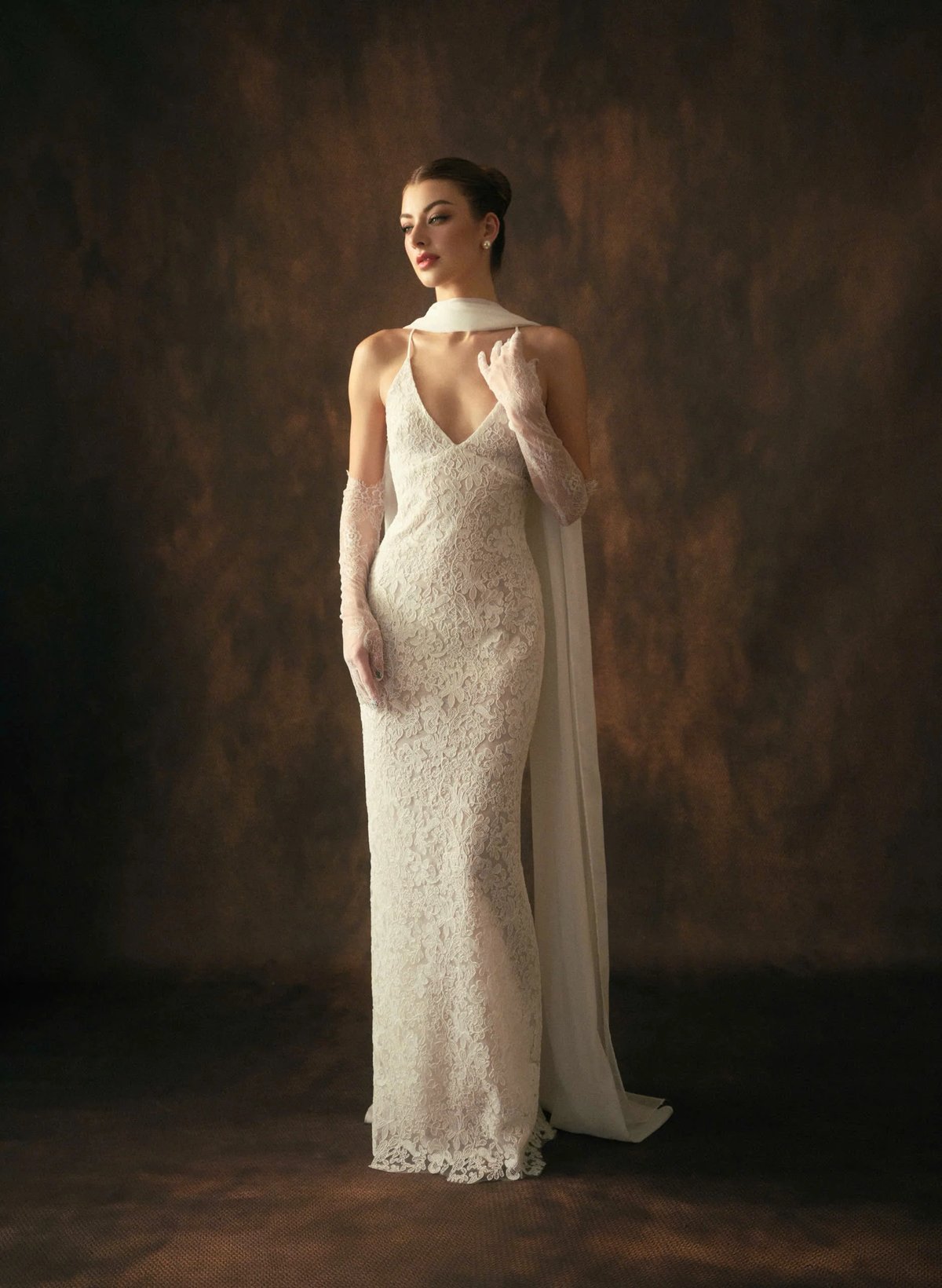 KISSERINE LILIA Lace Embroidered Wedding Dress