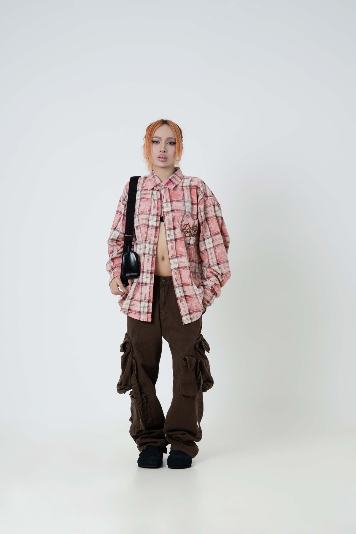 DIRTYCOINS Flannel Rope Script Embroidery Jacket