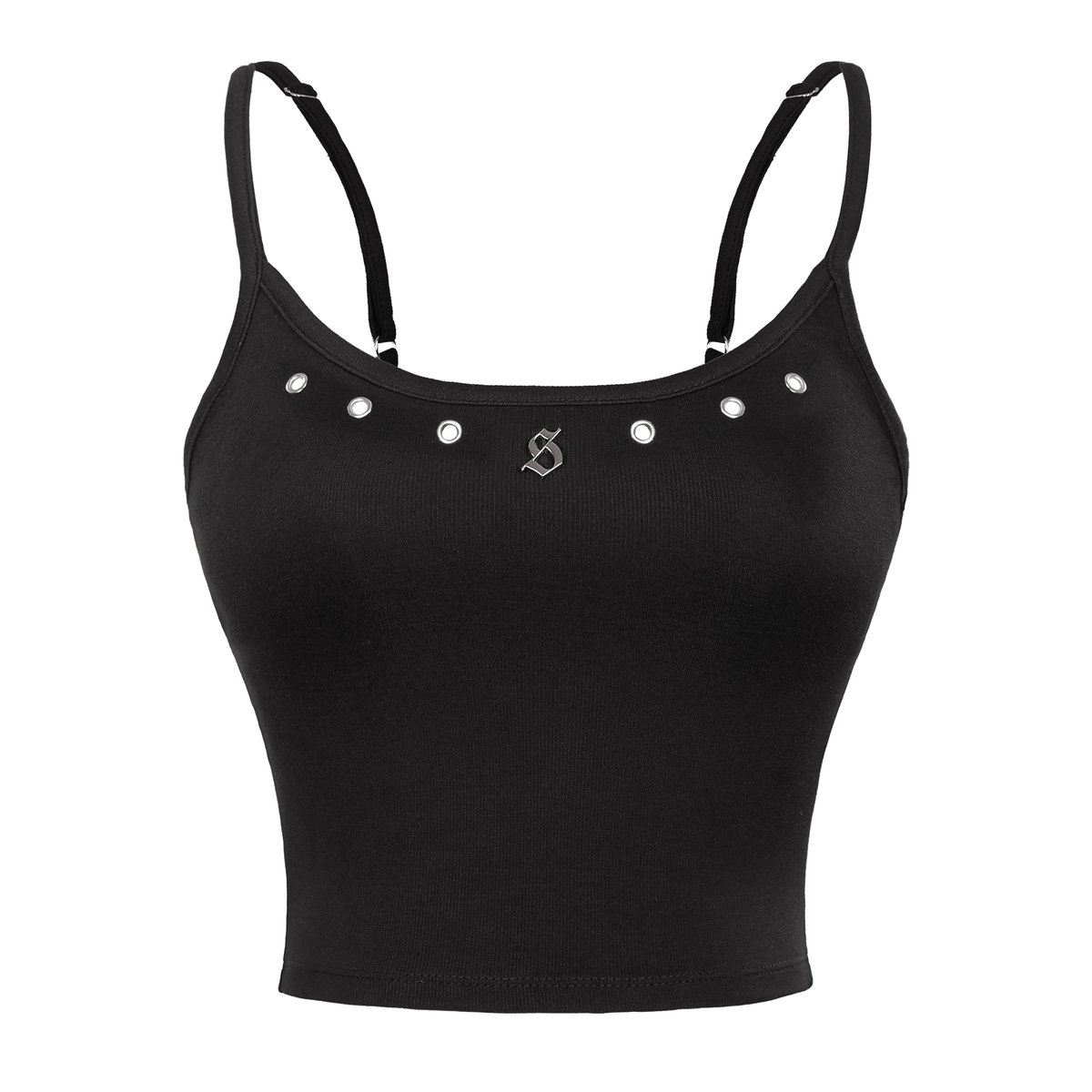 SISTERS Base Metal Ring Camisole Crop Top