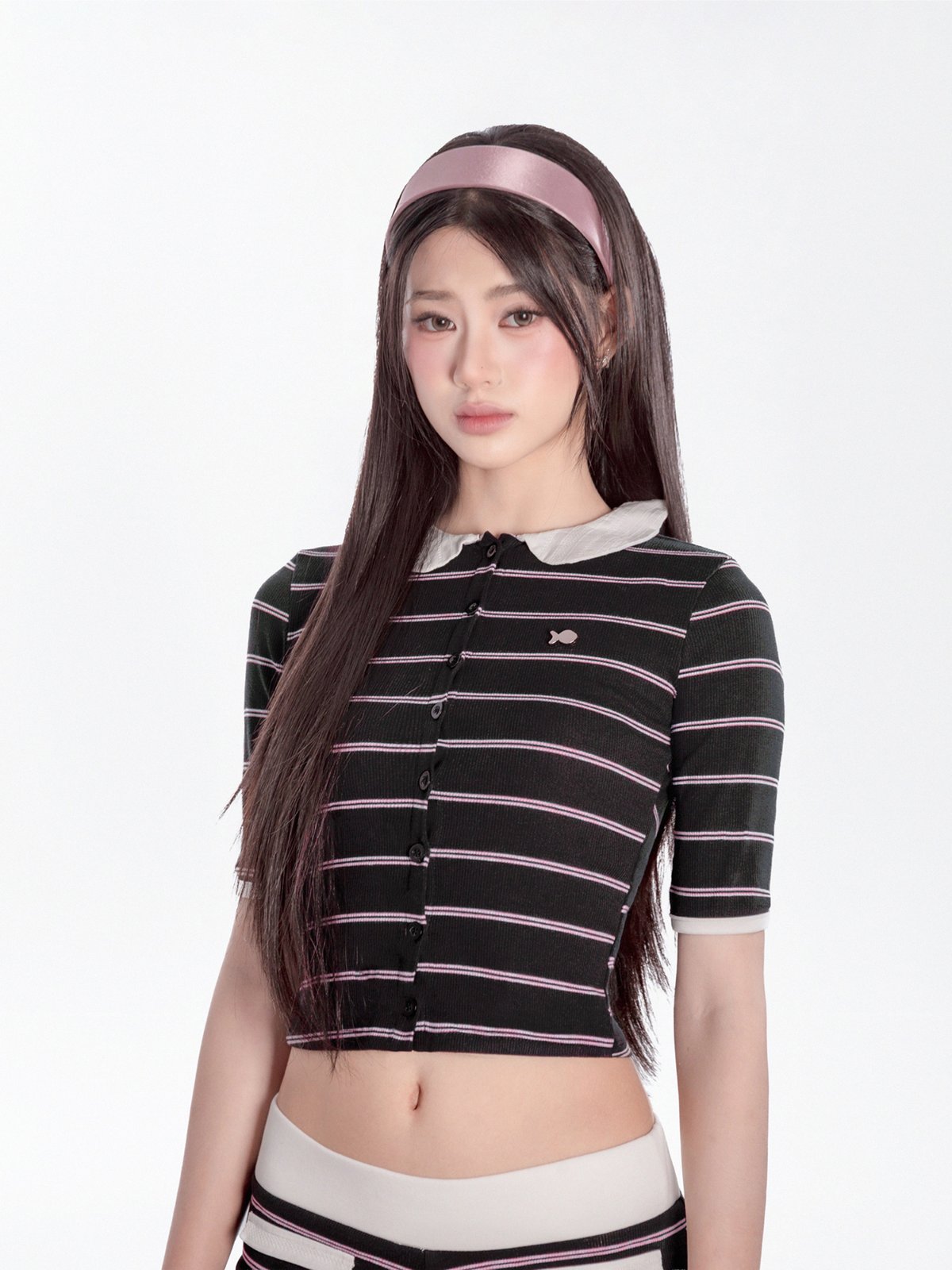 DKMV Lois Set 粉色條紋 Y2K 風套裝