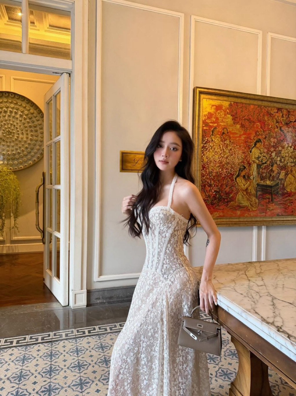 CHOUCHOU Folyn Lace Elegant Dress
