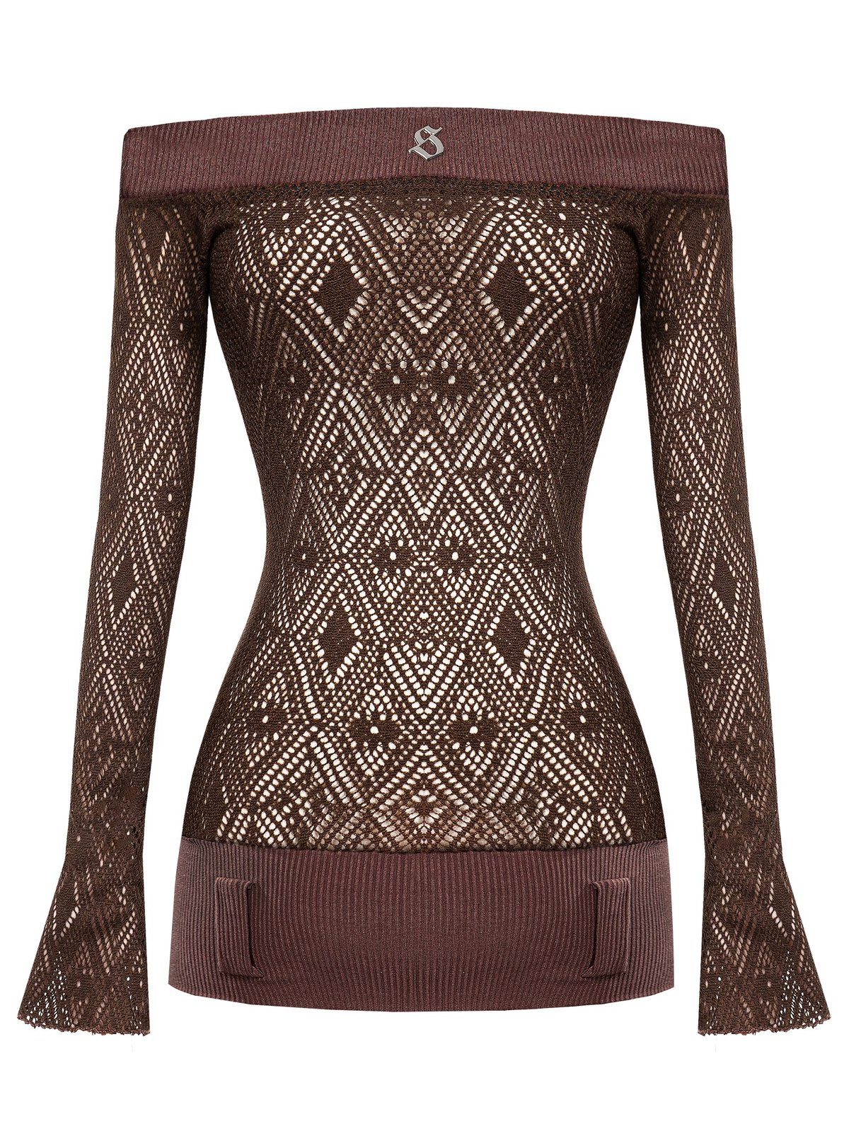 SISTERS Elvire Knit Bodycon Mini Dress - Brown