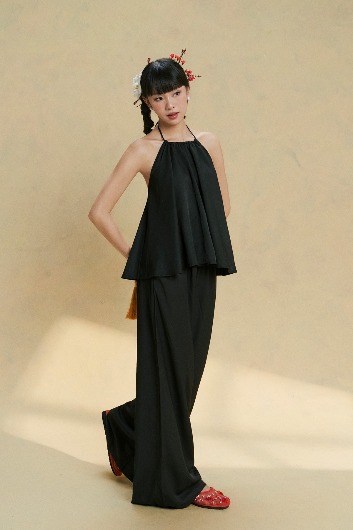 DOTTIE Backless Halter Top T1176