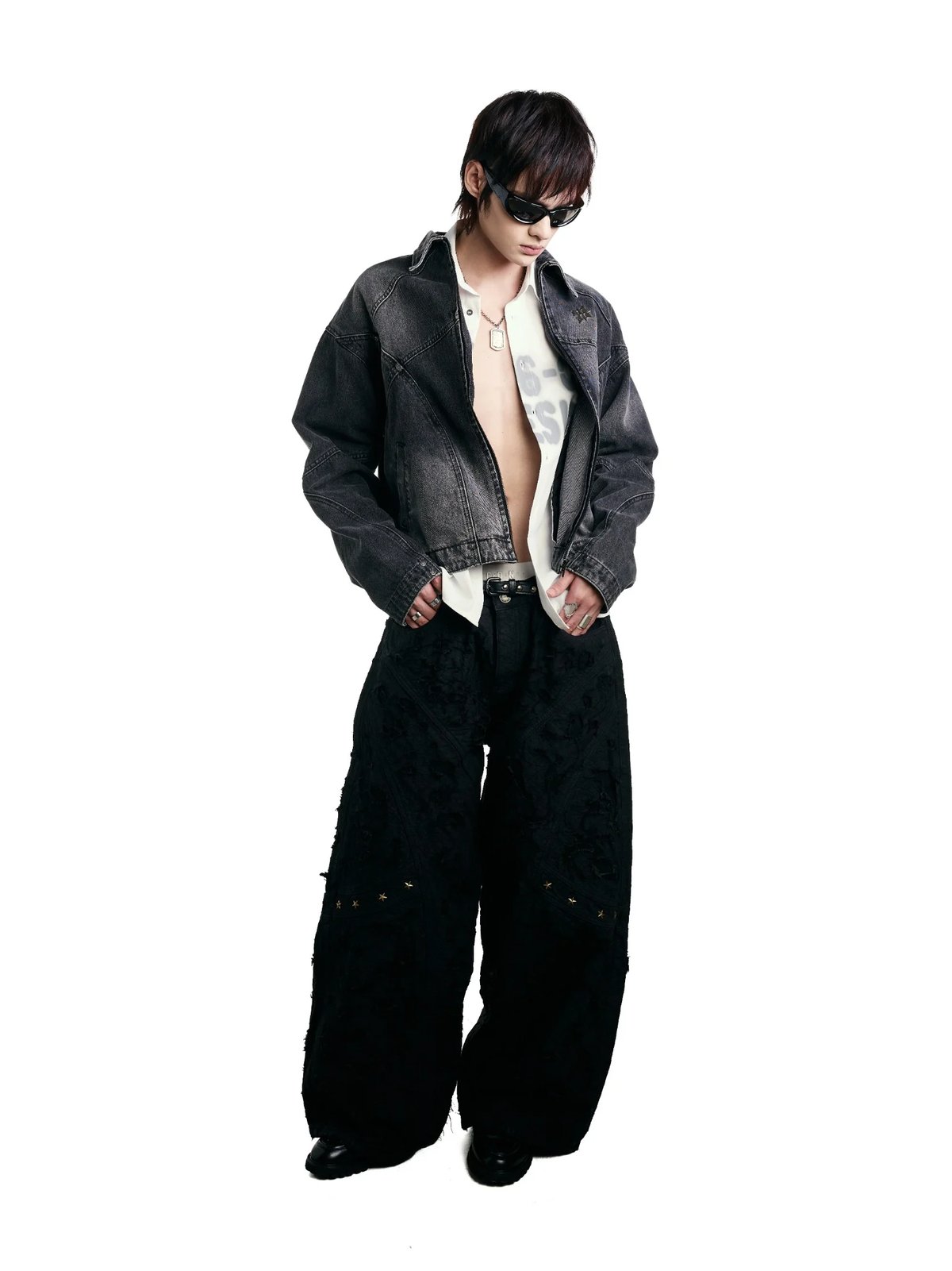 HADES WASHED MATRIX 水洗復古丹寧夾克