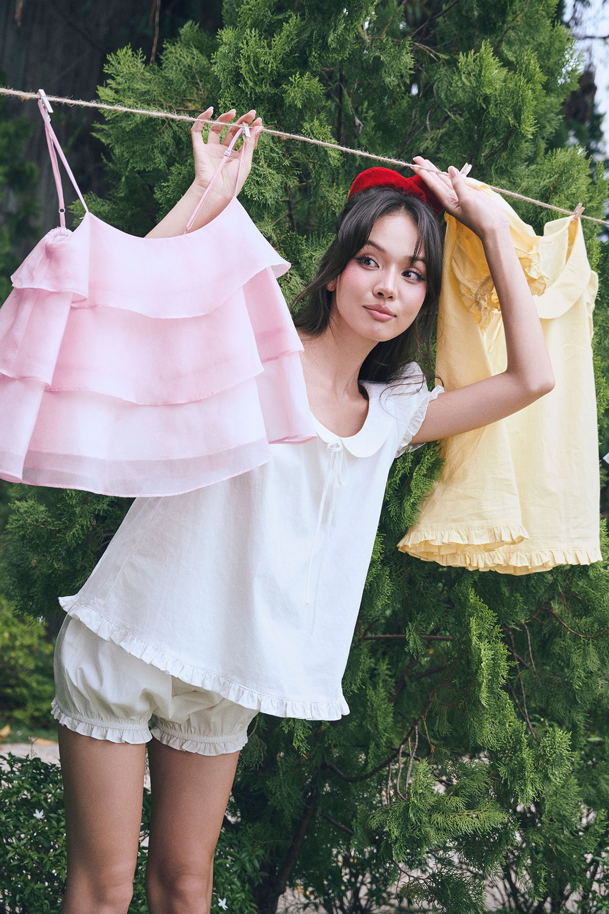 DOTTIE Ruffle Bubble Shorts Q0419