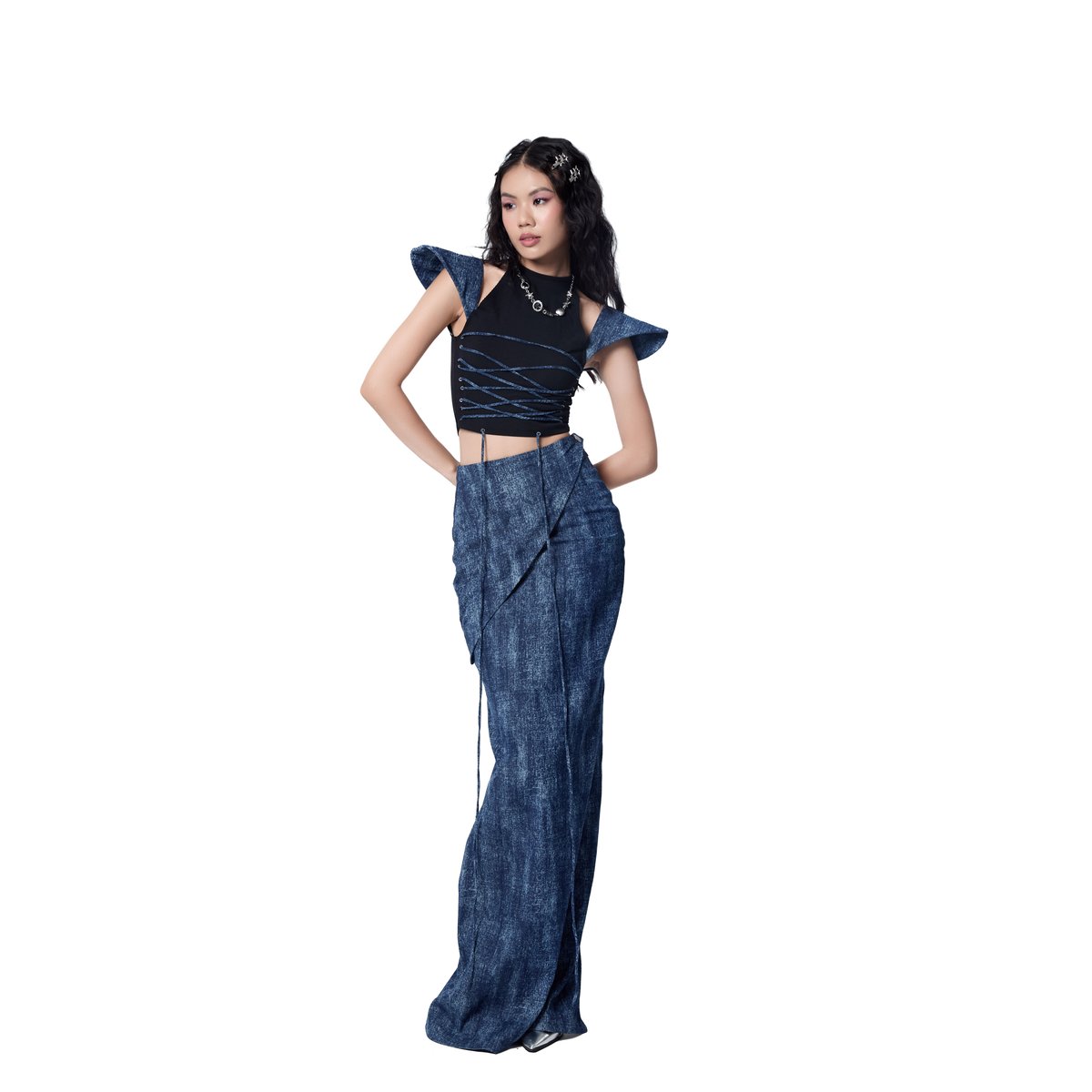 DUUSTU COUPLE LOOK COLLECTION 1 Top - Denim Blue