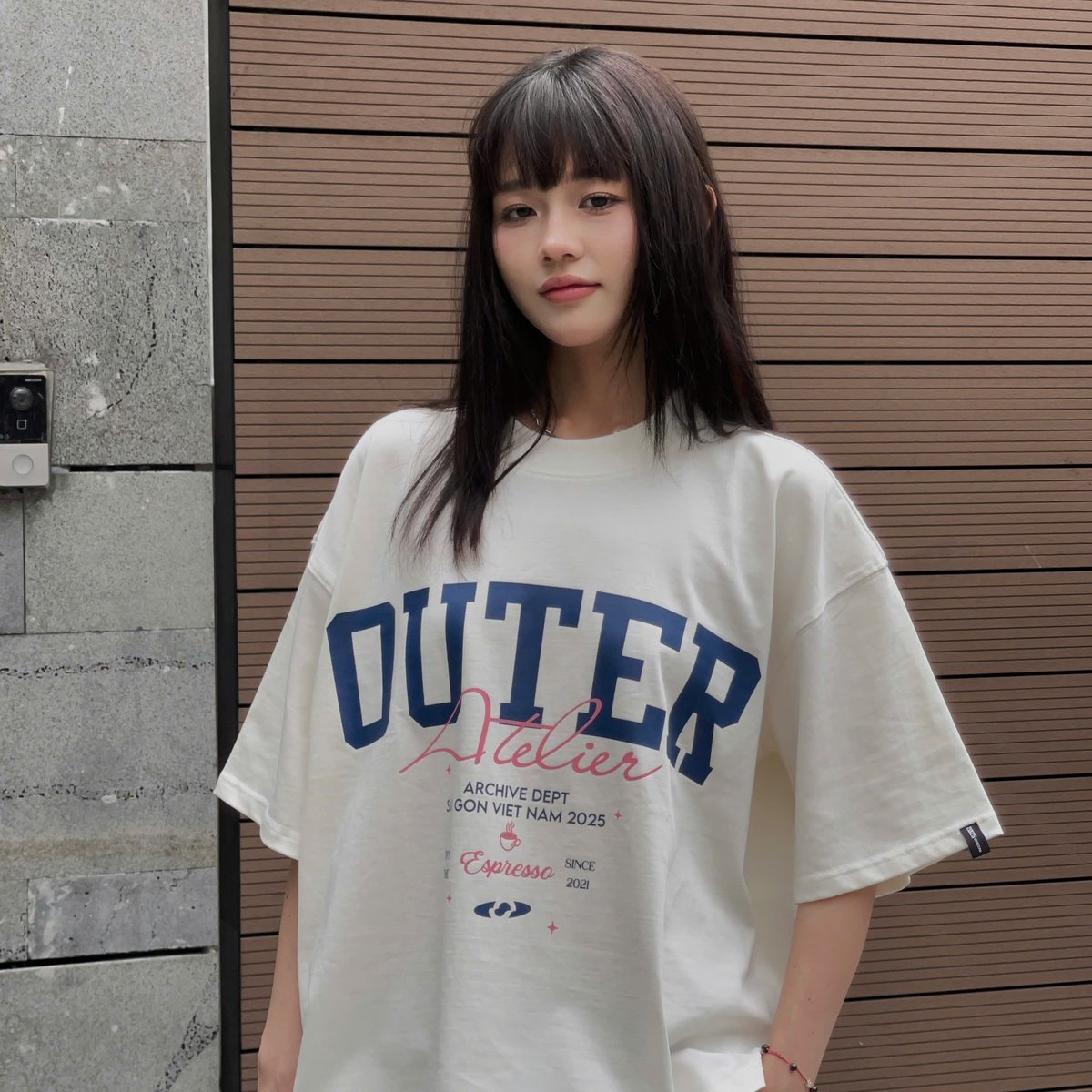 OUTERITY Boxy Espresso 圖案短袖 T-shirt