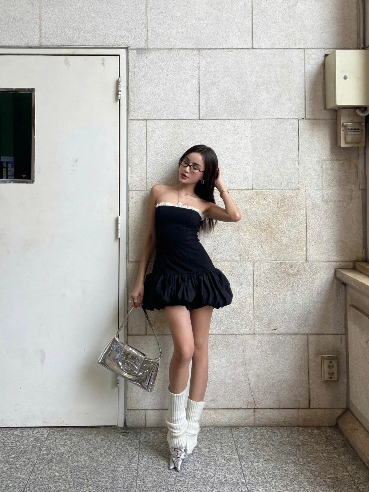 Karin Strapless Ruffle Mini Dress