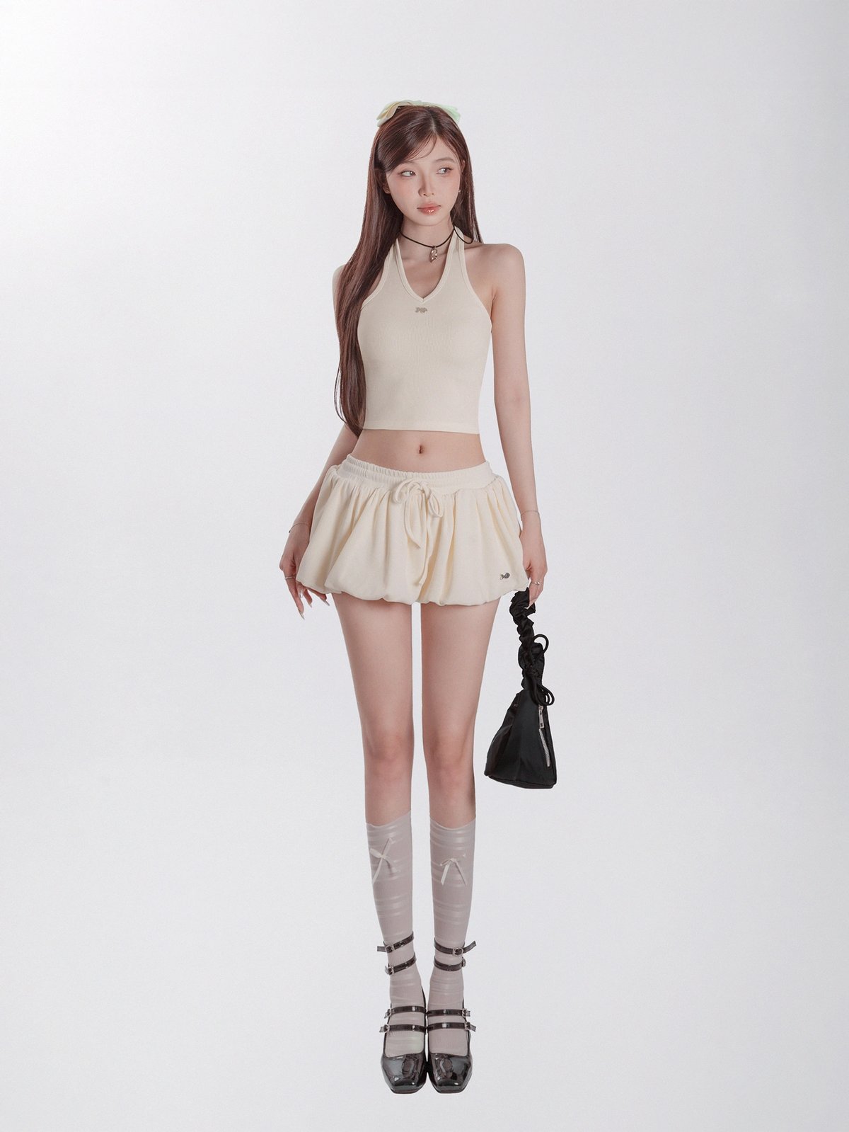 DKMV Gwyneth Set Halter Top and Bubble Skirt Set