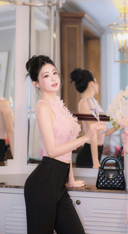 3D Floral Halter Top