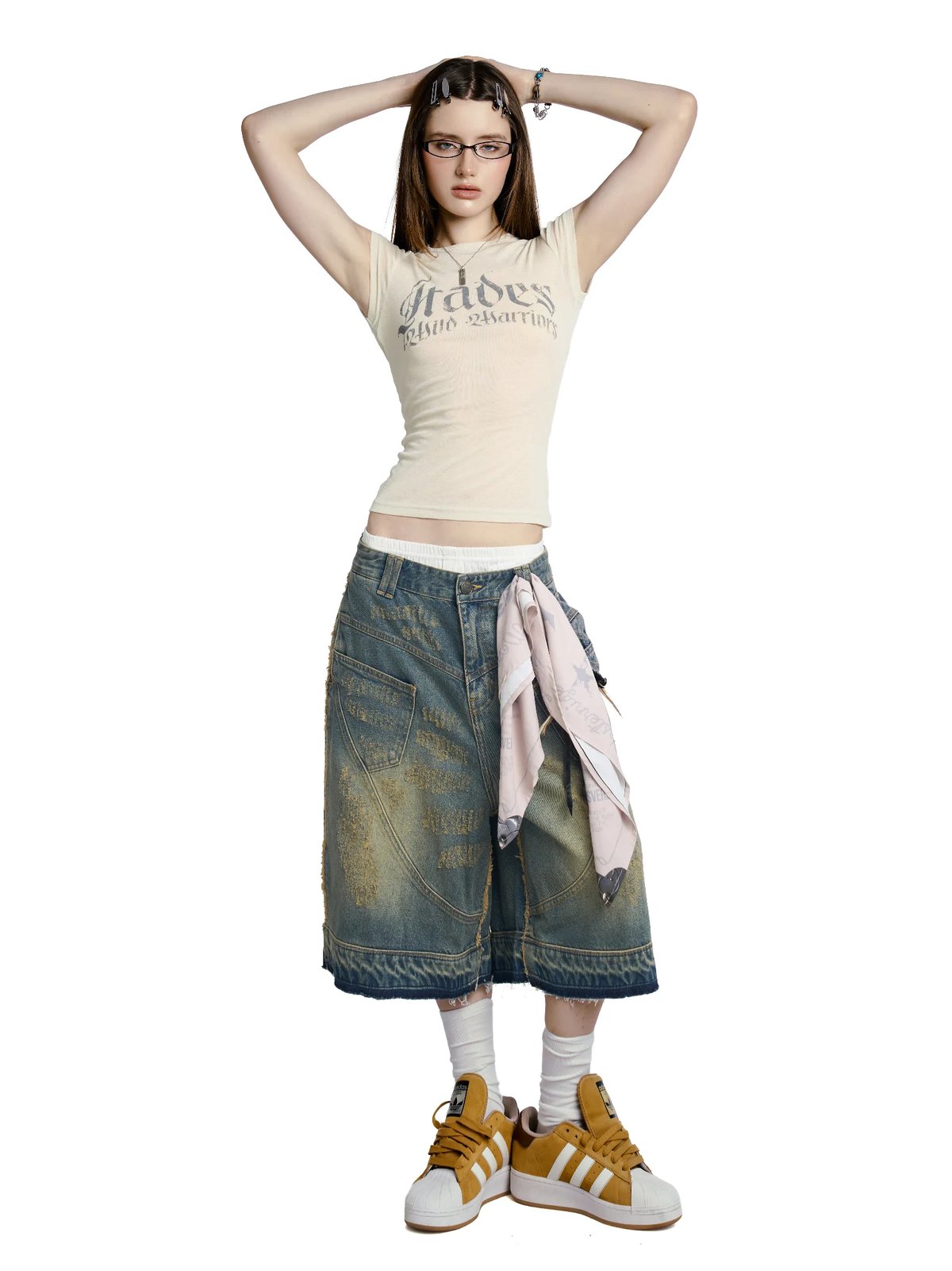 HADES Gothic Garden Baby Tee 復古印花修身短版 T 恤