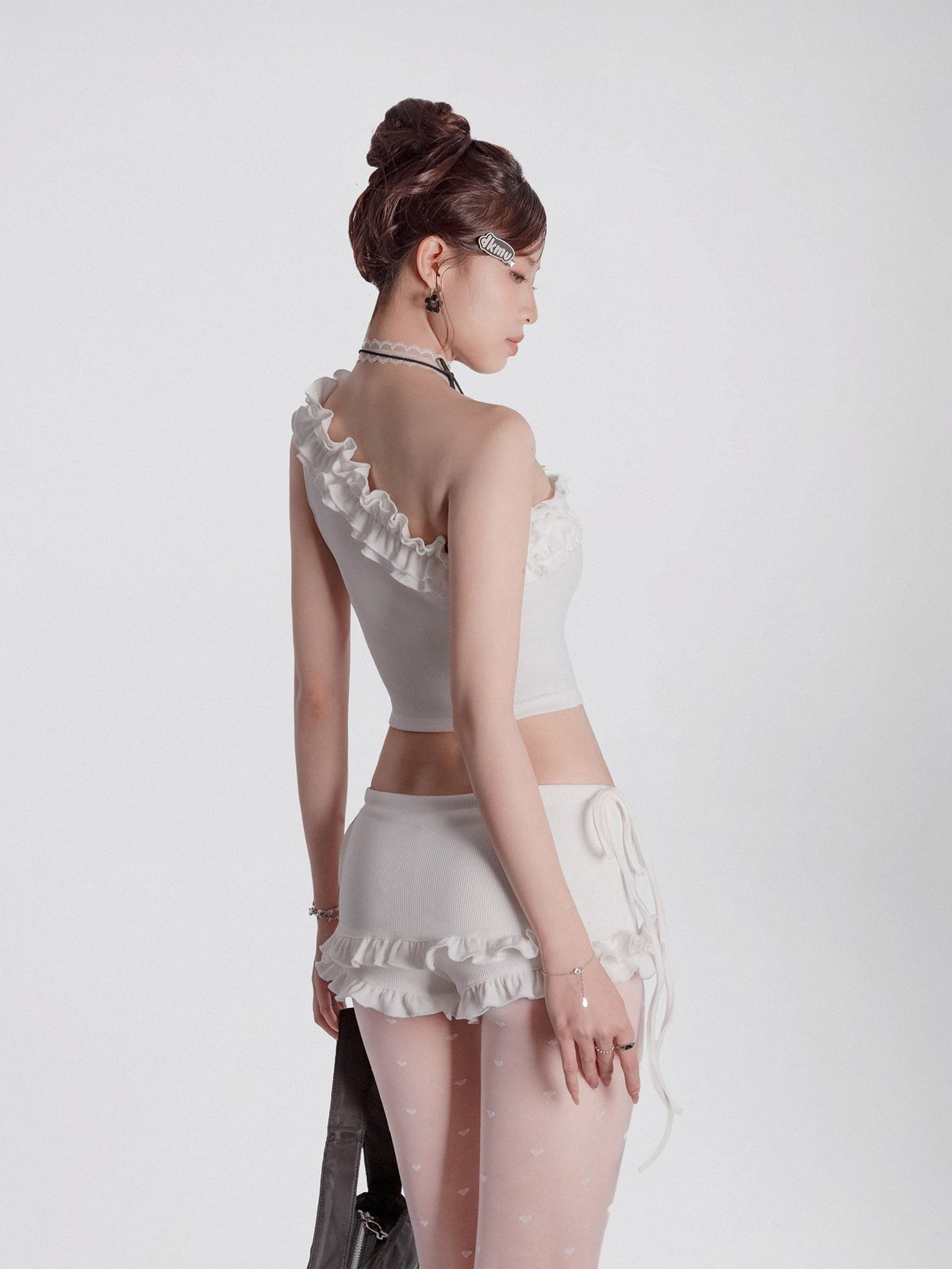 DKMV Larissa Set - Ruffled Top and Mini Skirt