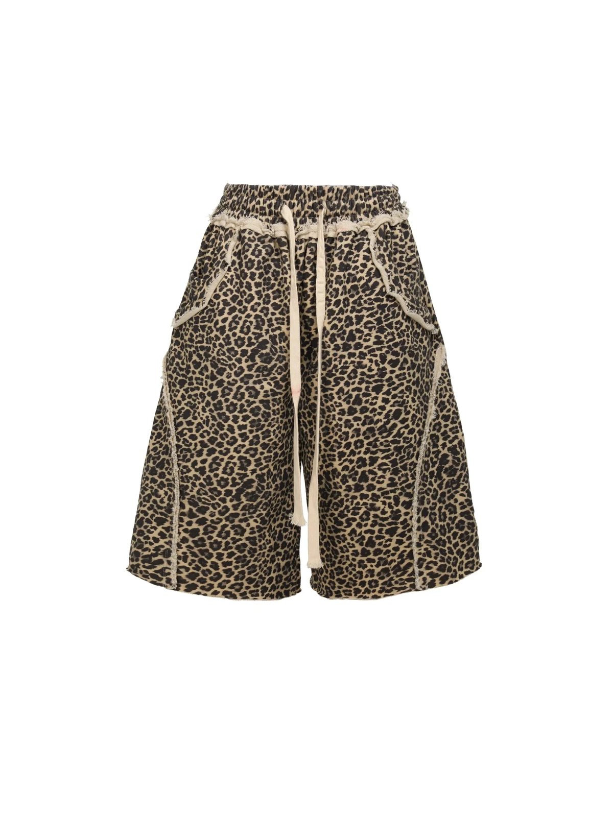 HADES Rugged Leopard Print Wide-Leg Shorts