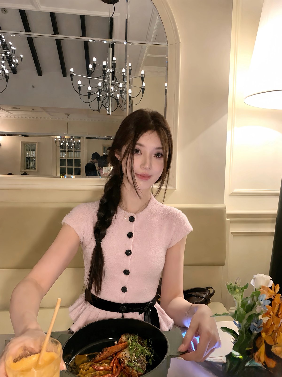 Sugar Crush Jubin Peplum 珍珠毛絨顯瘦上衣