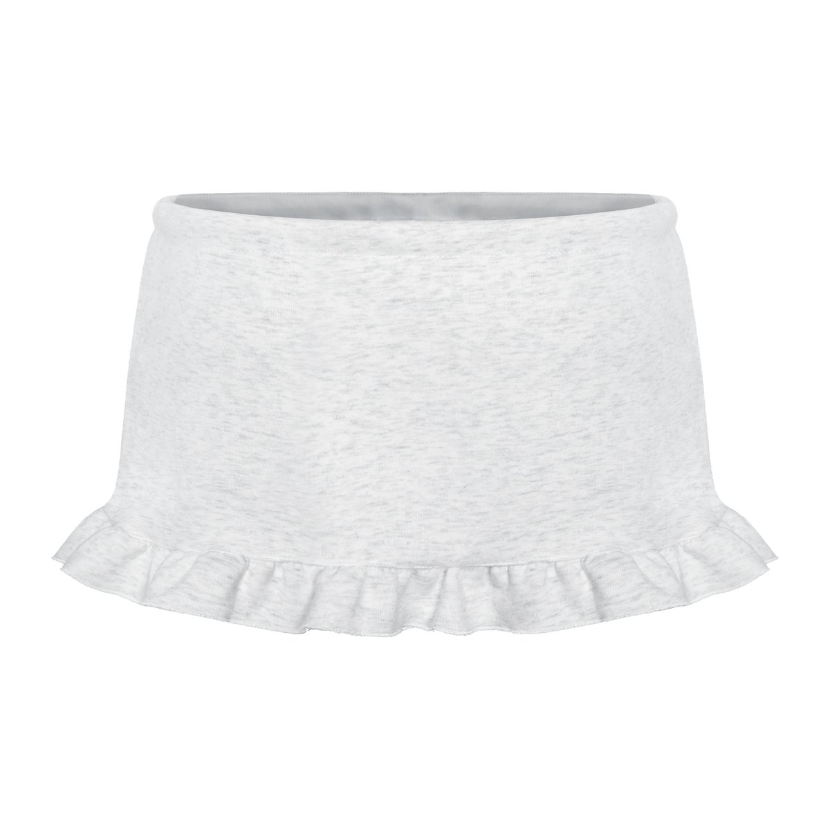 DKMV Dreamy Set Grey Hooded Cropped Jacket and A-Line Mini Skirt